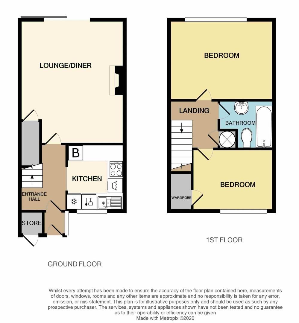 2 bed house for sale in Thornhurst Avenue - Property Floorplan