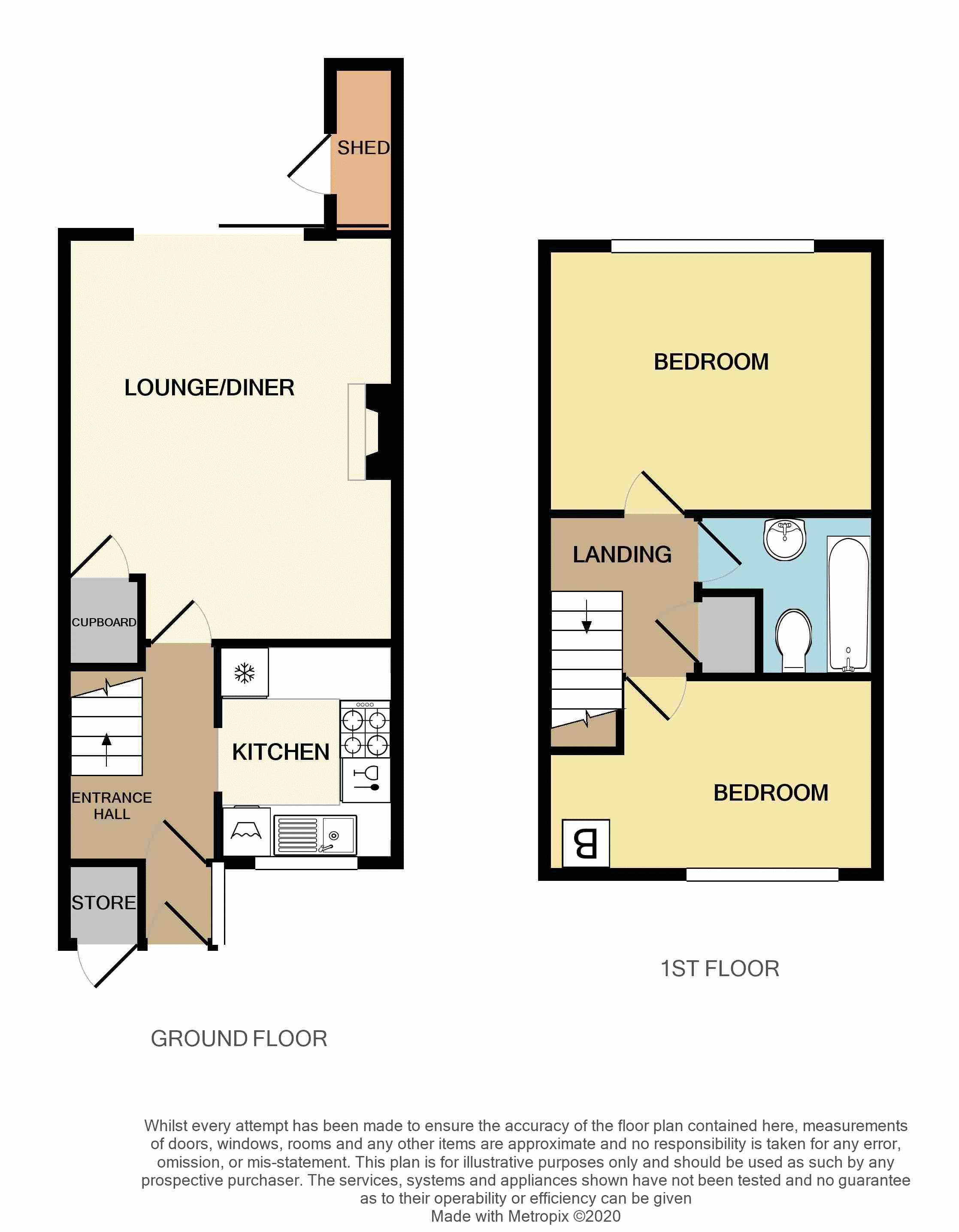 2 bed house to rent in Thornhurst Avenue - Property Floorplan