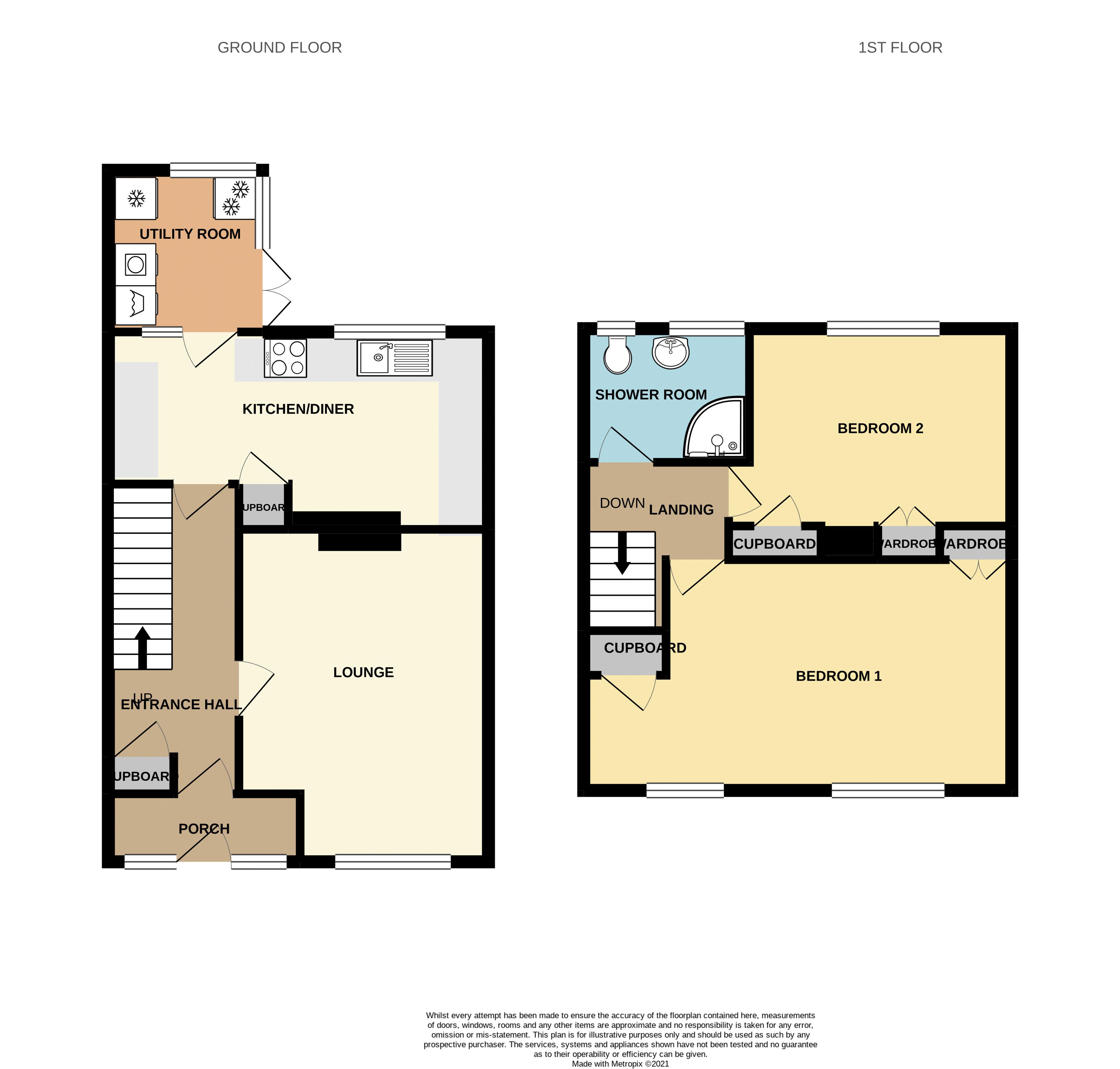 2 bed house for sale in Quinton Road West - Property Floorplan