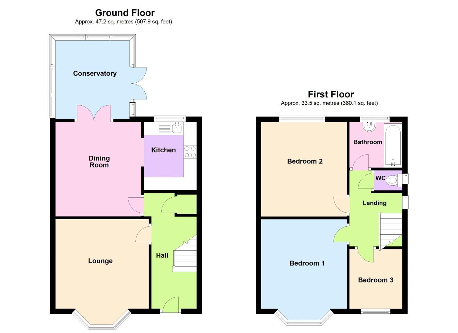3 bed house for sale in Whitley Court Road - Property Floorplan