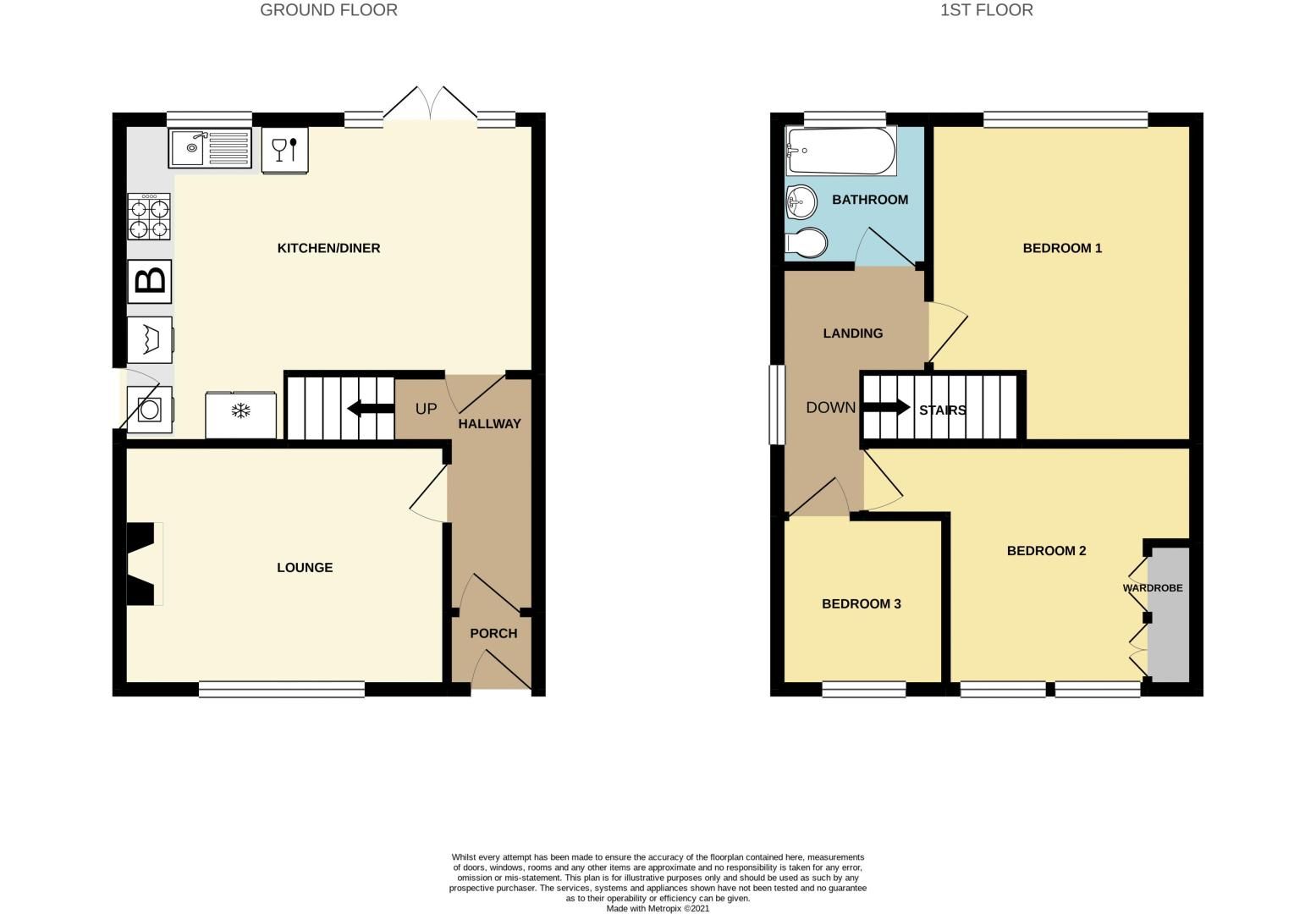 3 bed house for sale in Higgins Lane - Property Floorplan