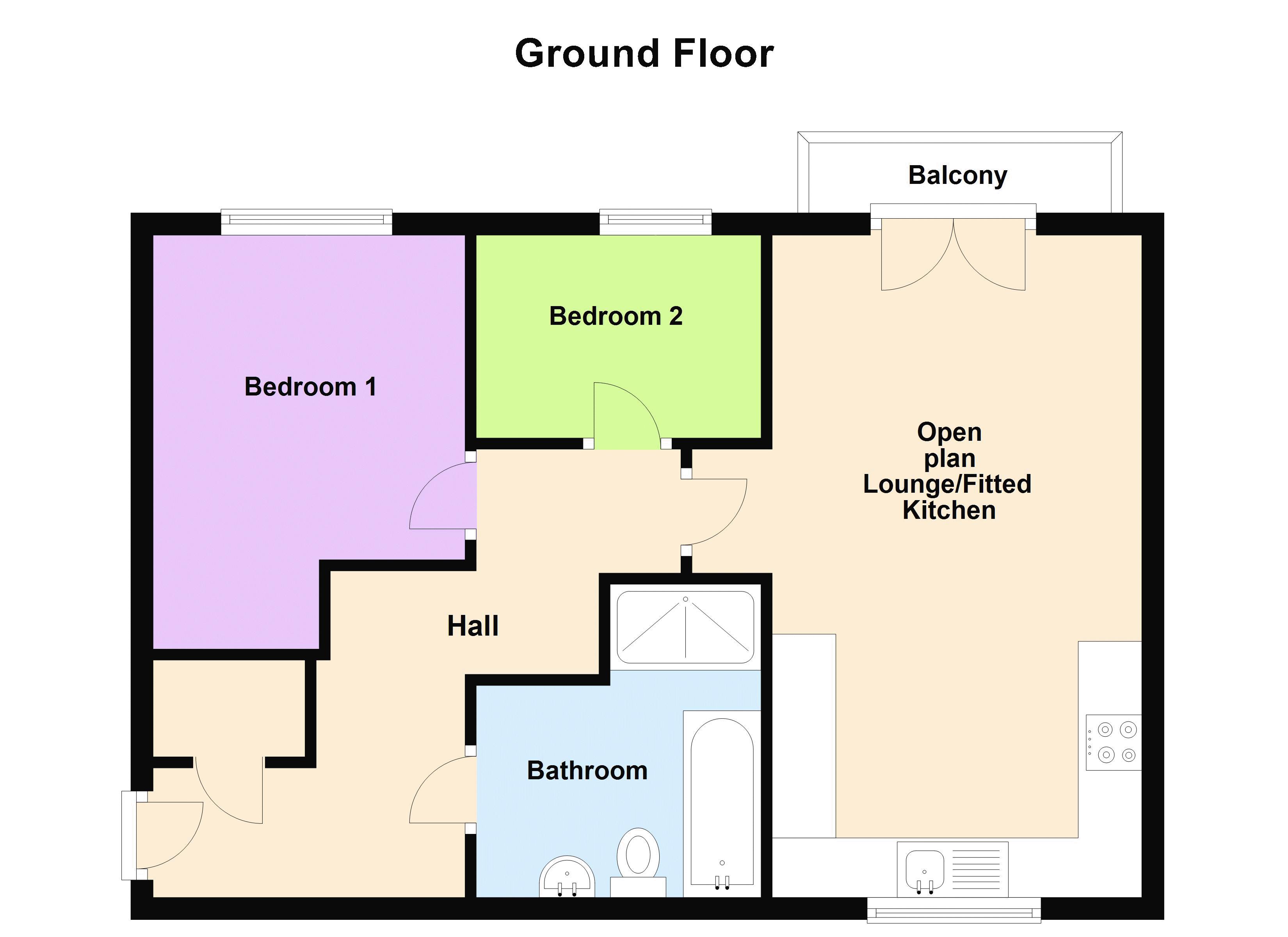 2 bed flat for sale in Kinsey Road - Property Floorplan
