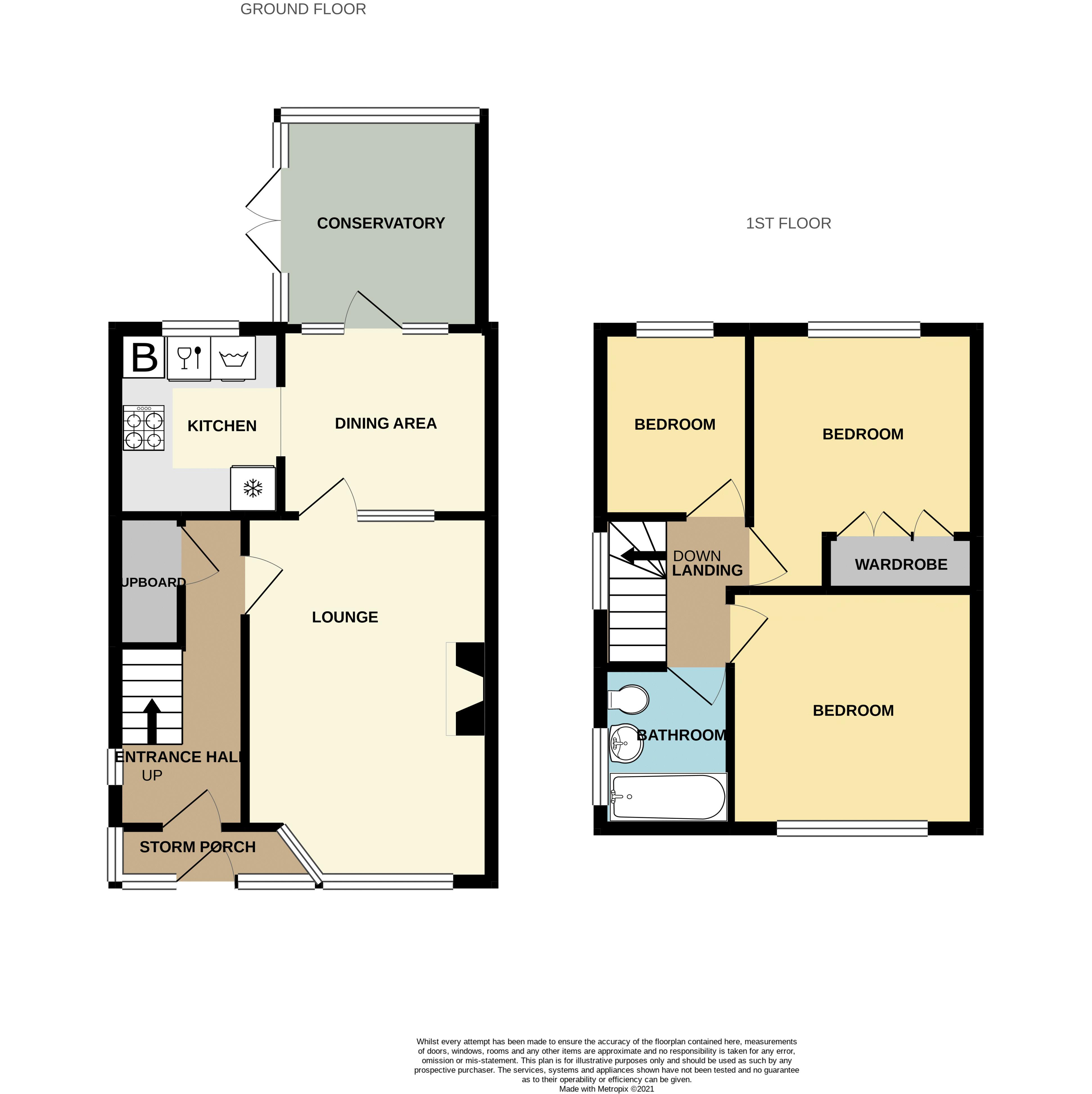 3 bed house for sale in Warwick Road - Property Floorplan
