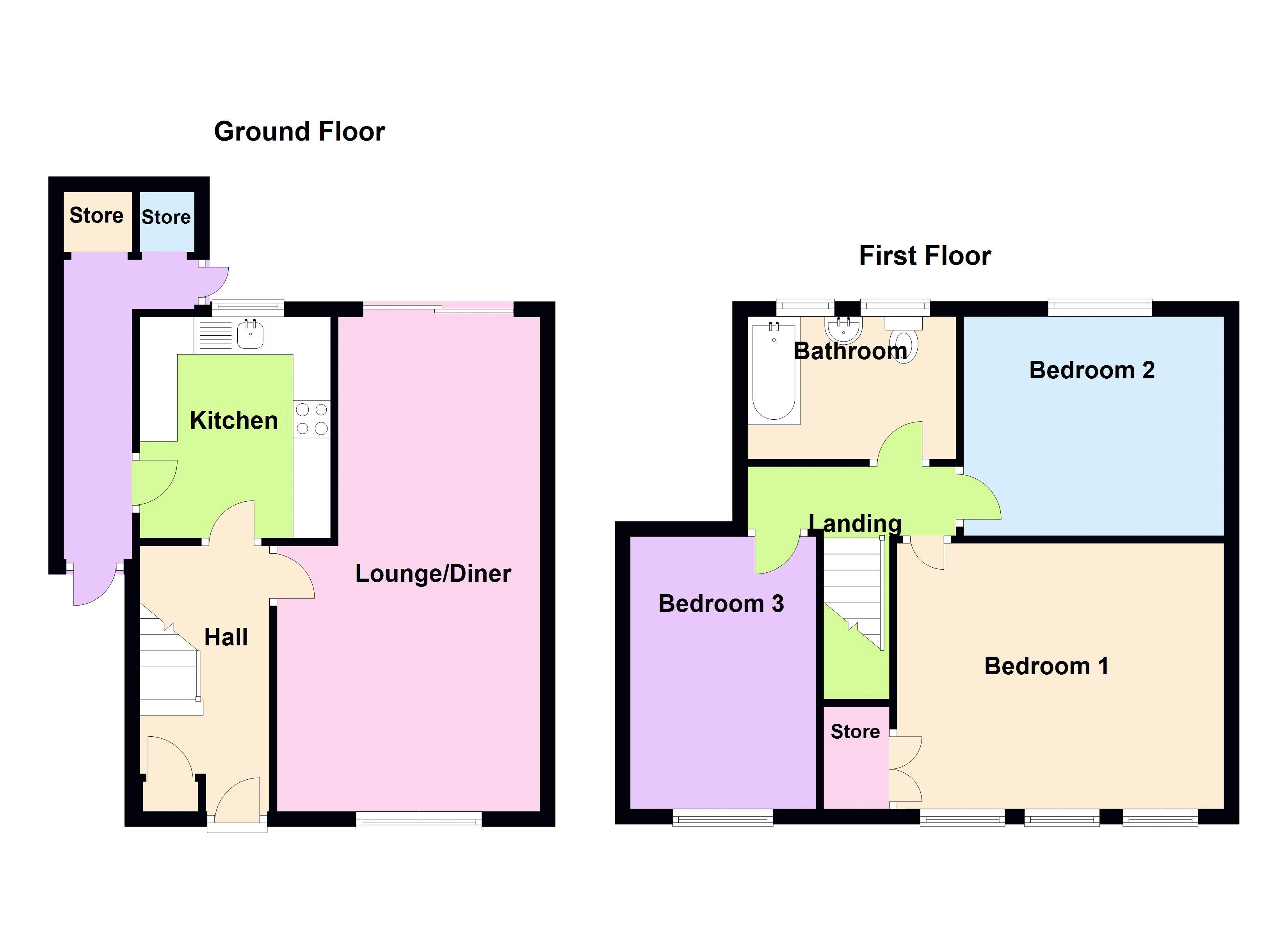 3 bed house for sale in Hernehurst - Property Floorplan