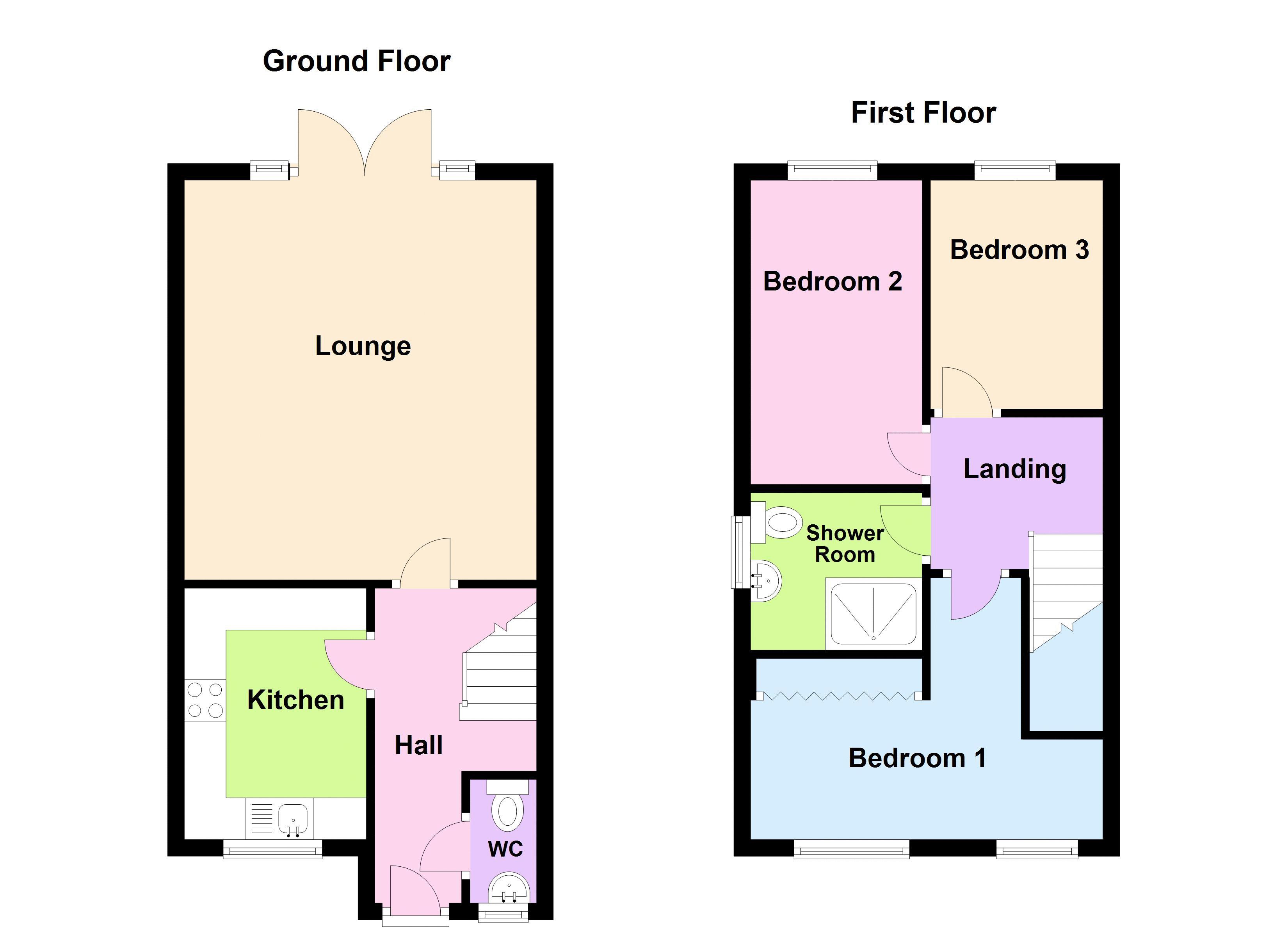 3 bed house for sale in Clay Lane - Property Floorplan