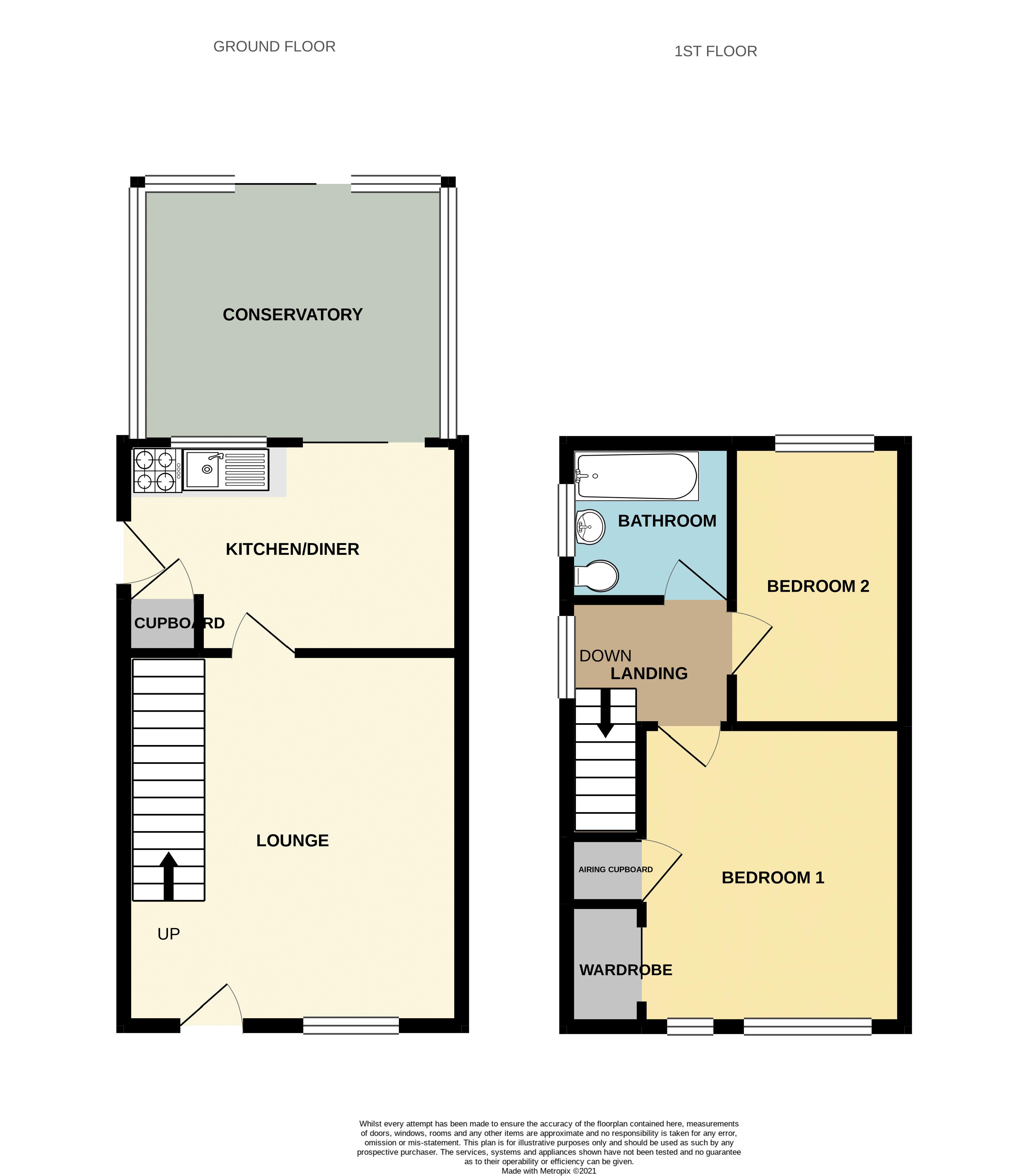 2 bed house for sale in Cuthbert Road - Property Floorplan