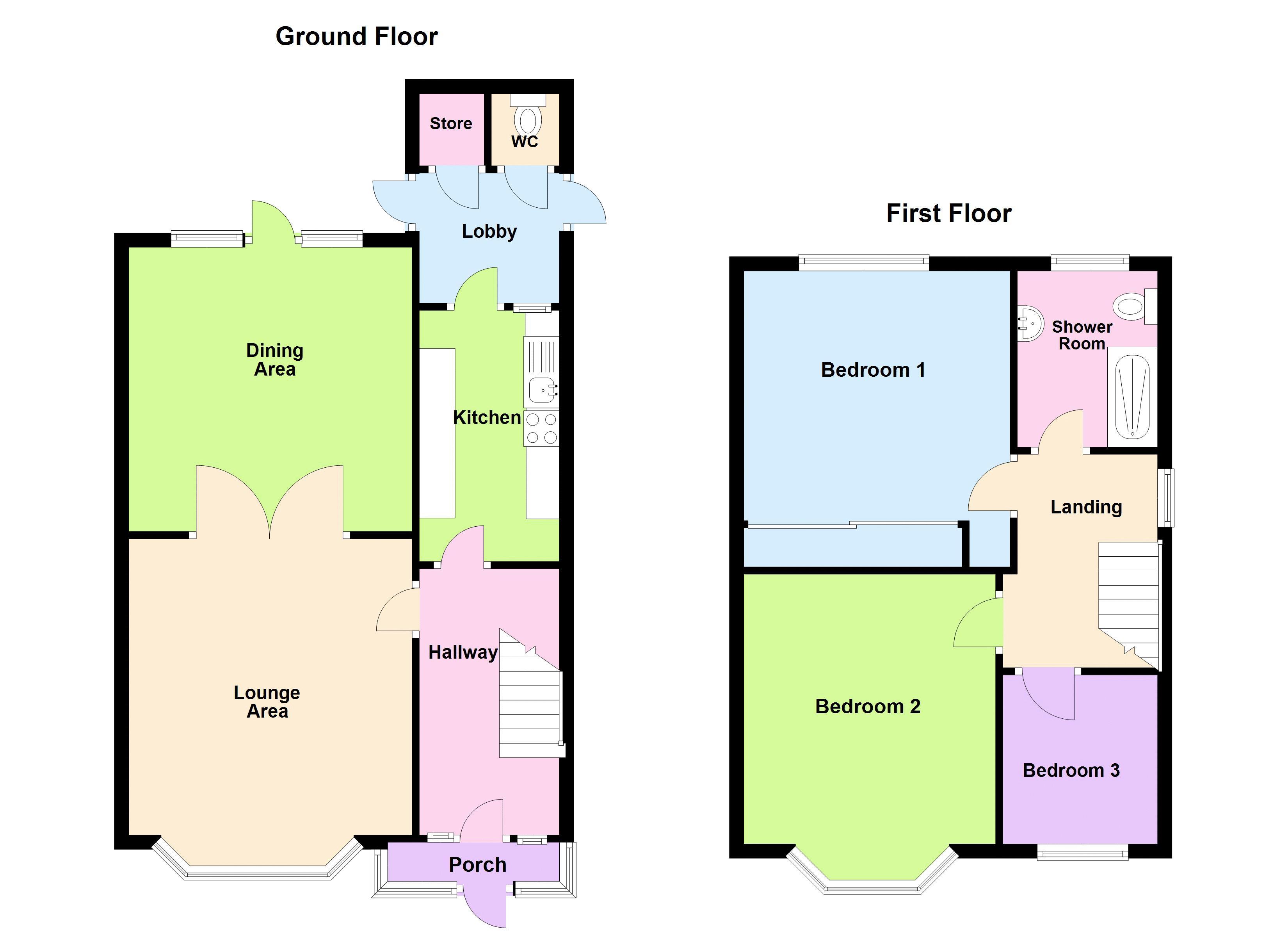 3 bed house to rent in Pargeter Road - Property Floorplan
