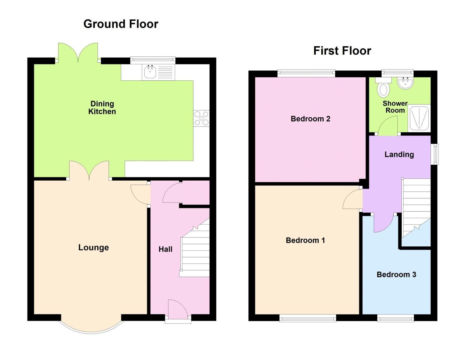 3 bed house for sale in Regent Road - Property Floorplan