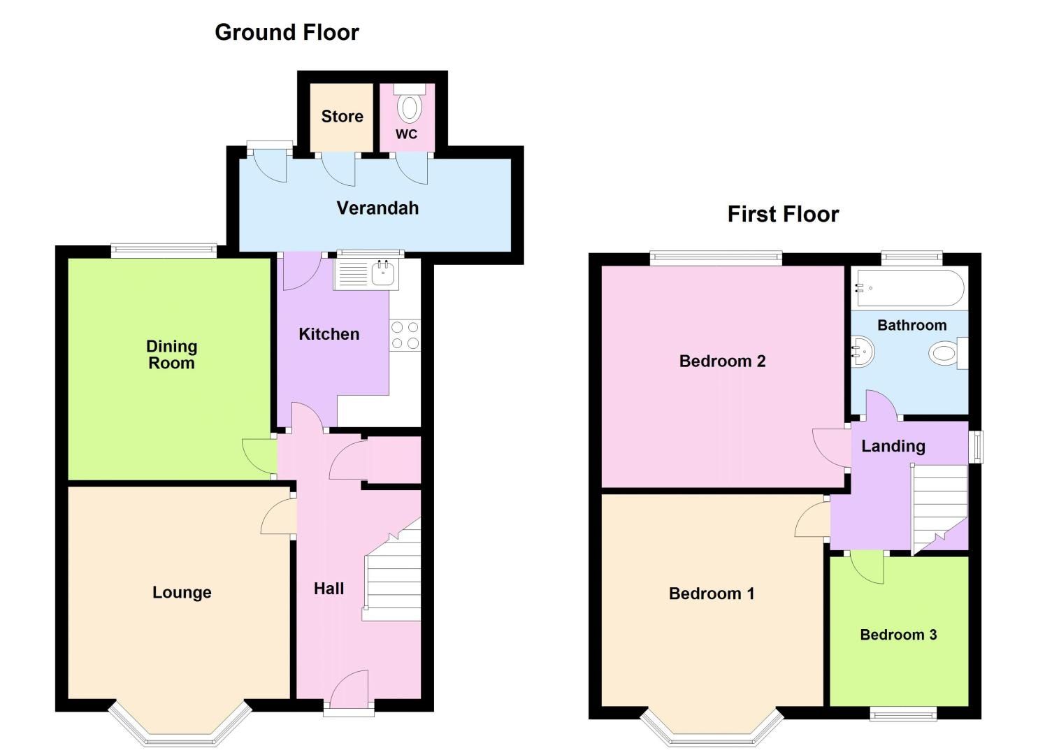 3 bed house for sale in Gorsty Hill Road - Property Floorplan