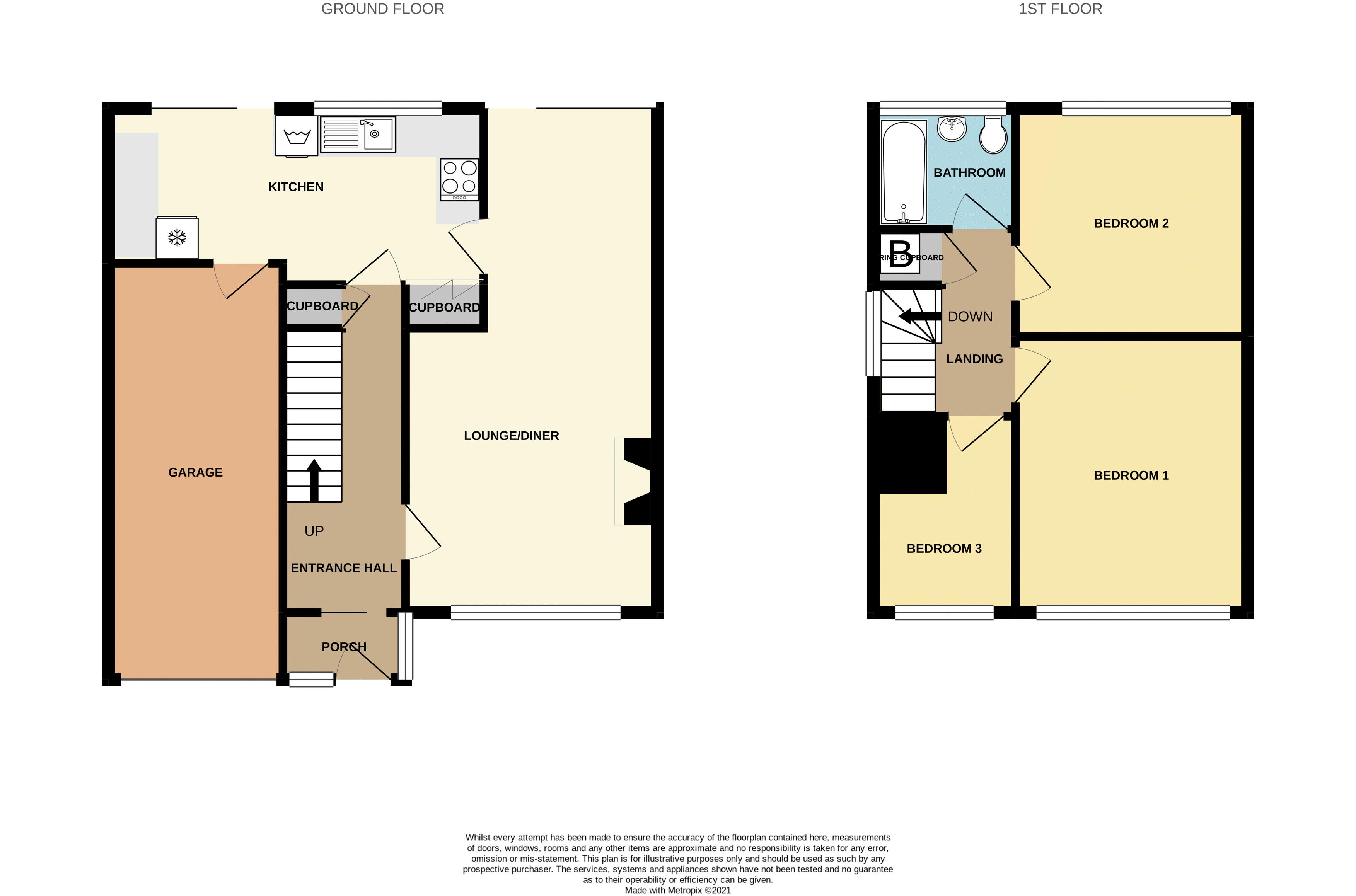 3 bed house for sale in Woodbury Road - Property Floorplan