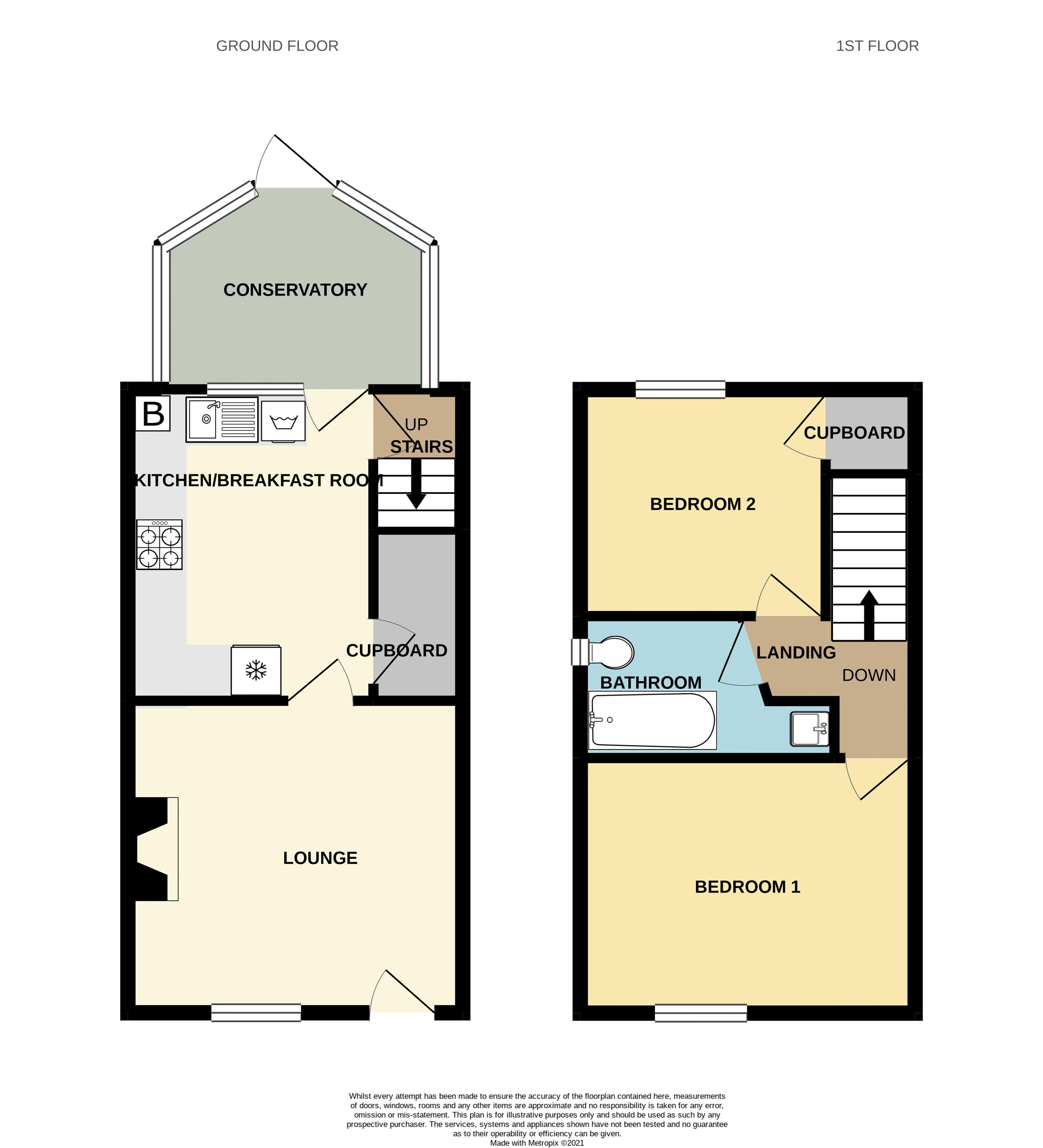 2 bed house for sale in Bissell Street - Property Floorplan