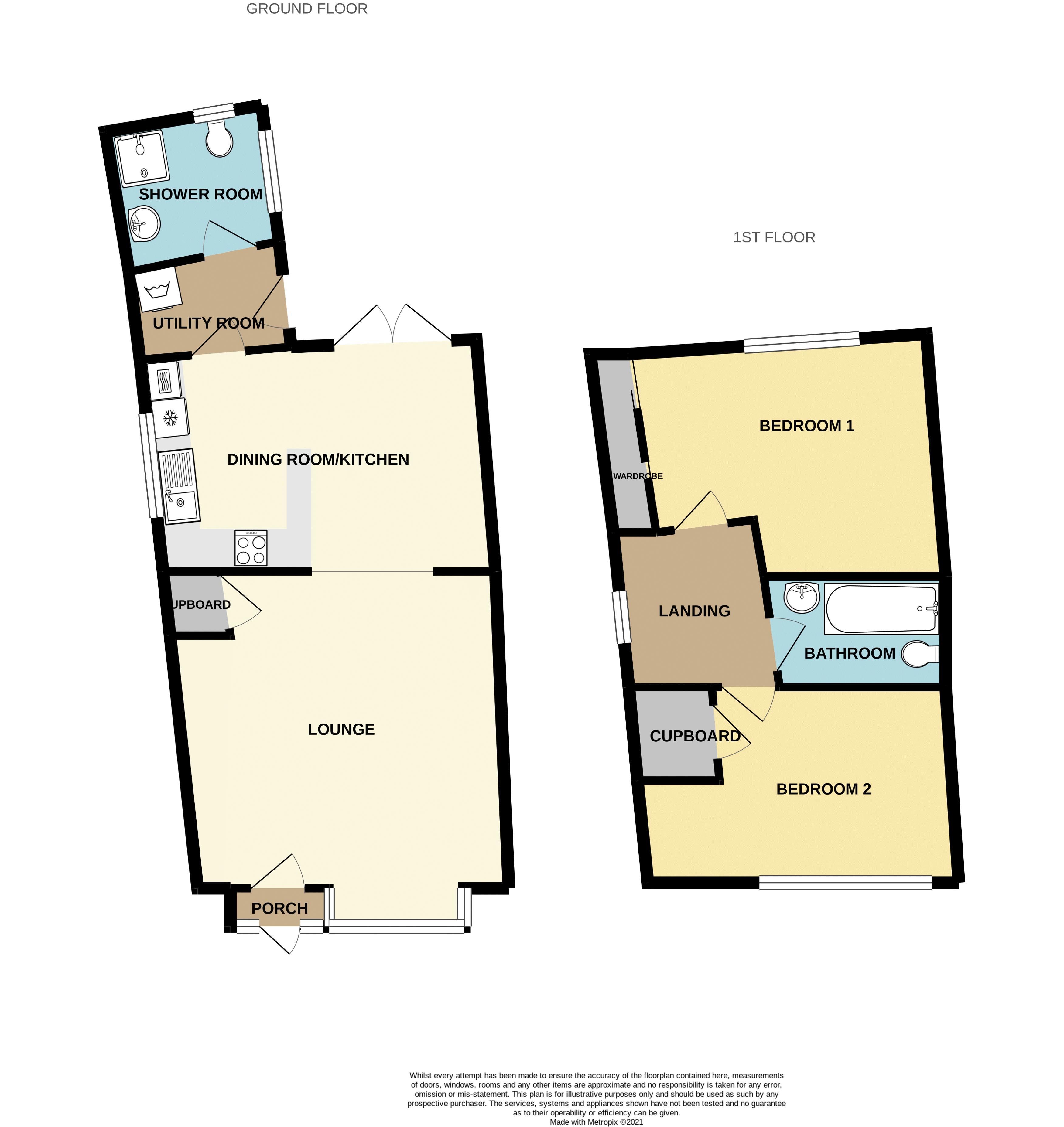 2 bed house for sale in Frederick Road - Property Floorplan