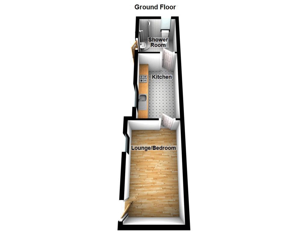 1 bed flat to rent in Three Shires Oak Road - Property Floorplan