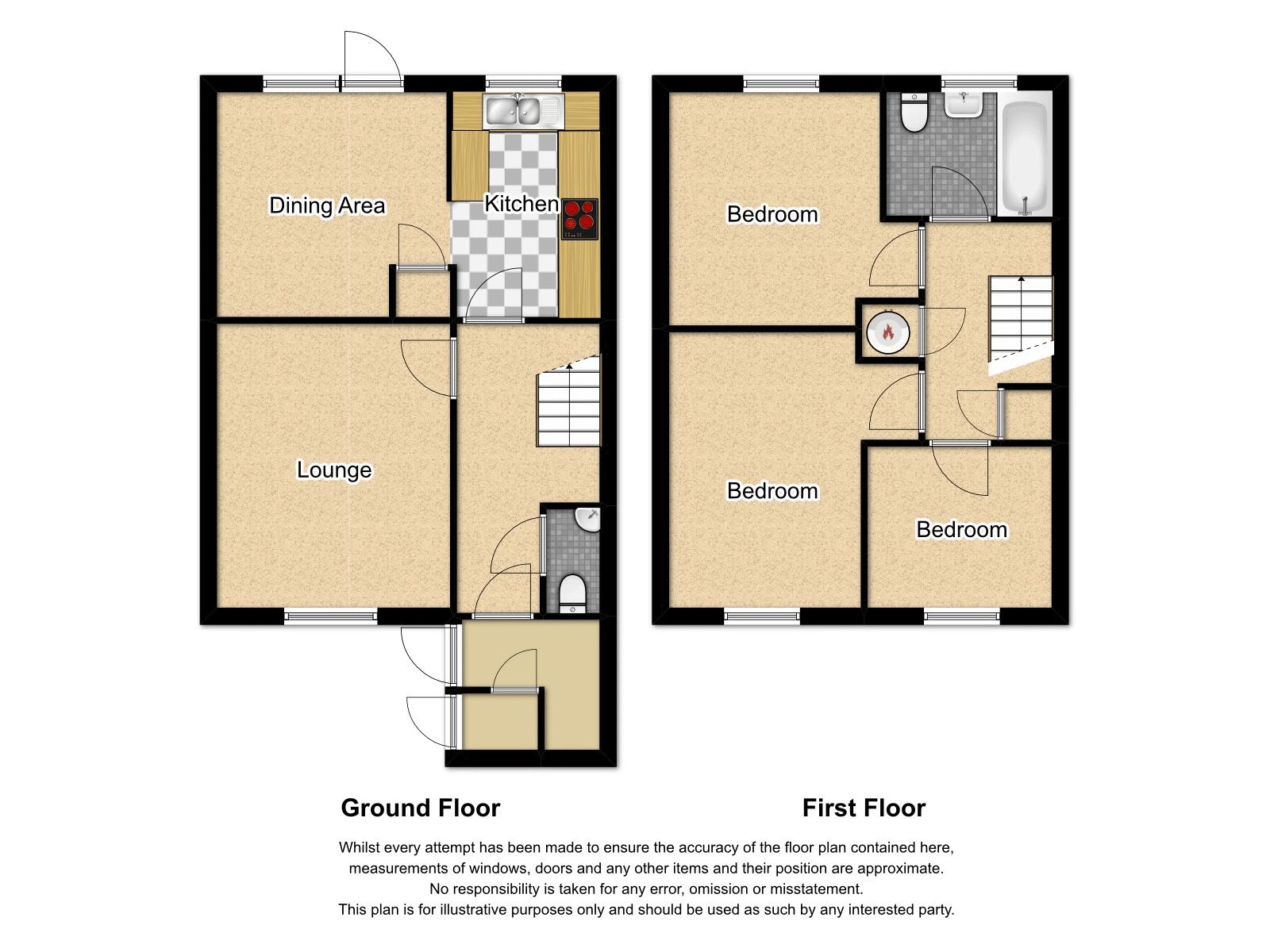 3 bed house to rent in Peel Street - Property Floorplan