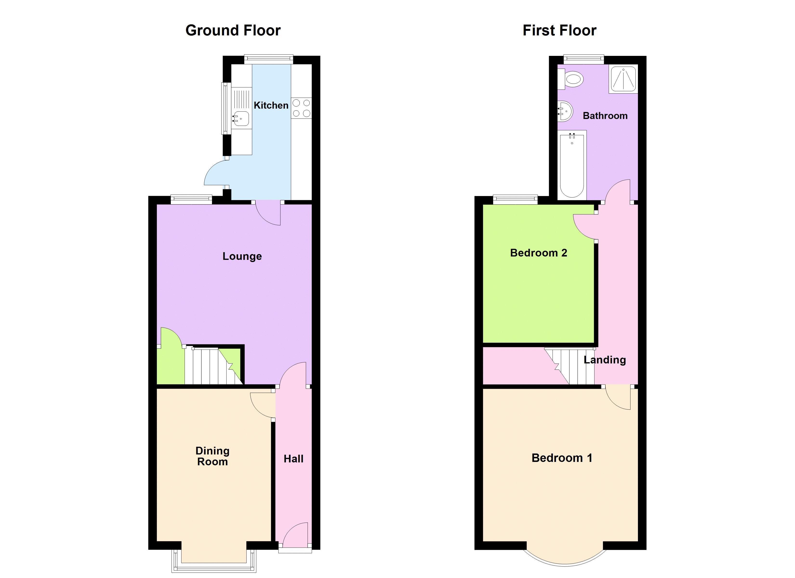 2 bed house for sale in Upper St. Marys Road - Property Floorplan