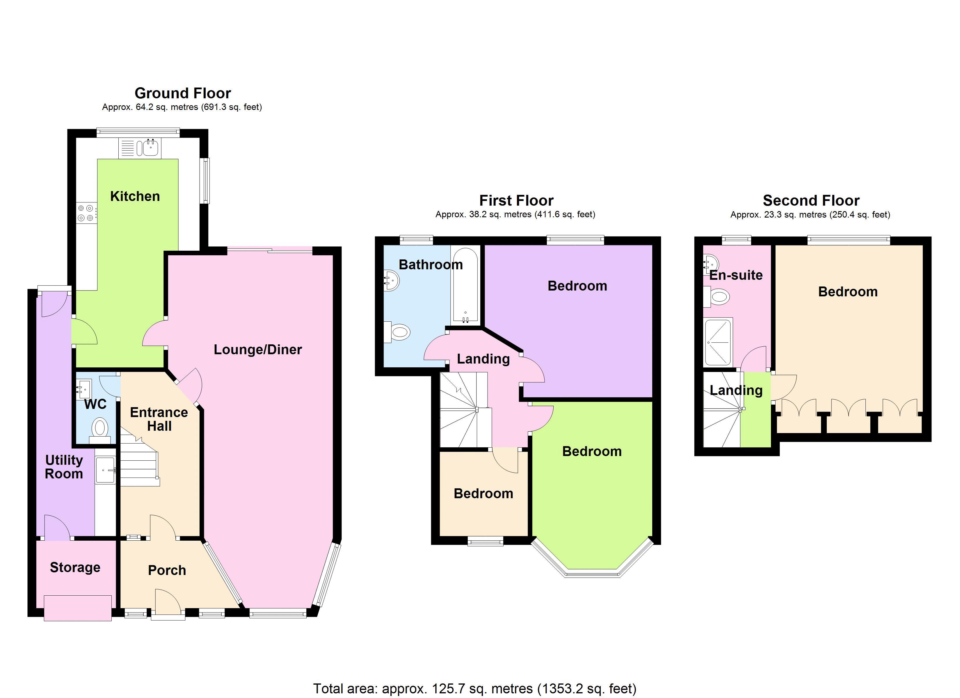 4 bed house to rent in Holly Road - Property Floorplan