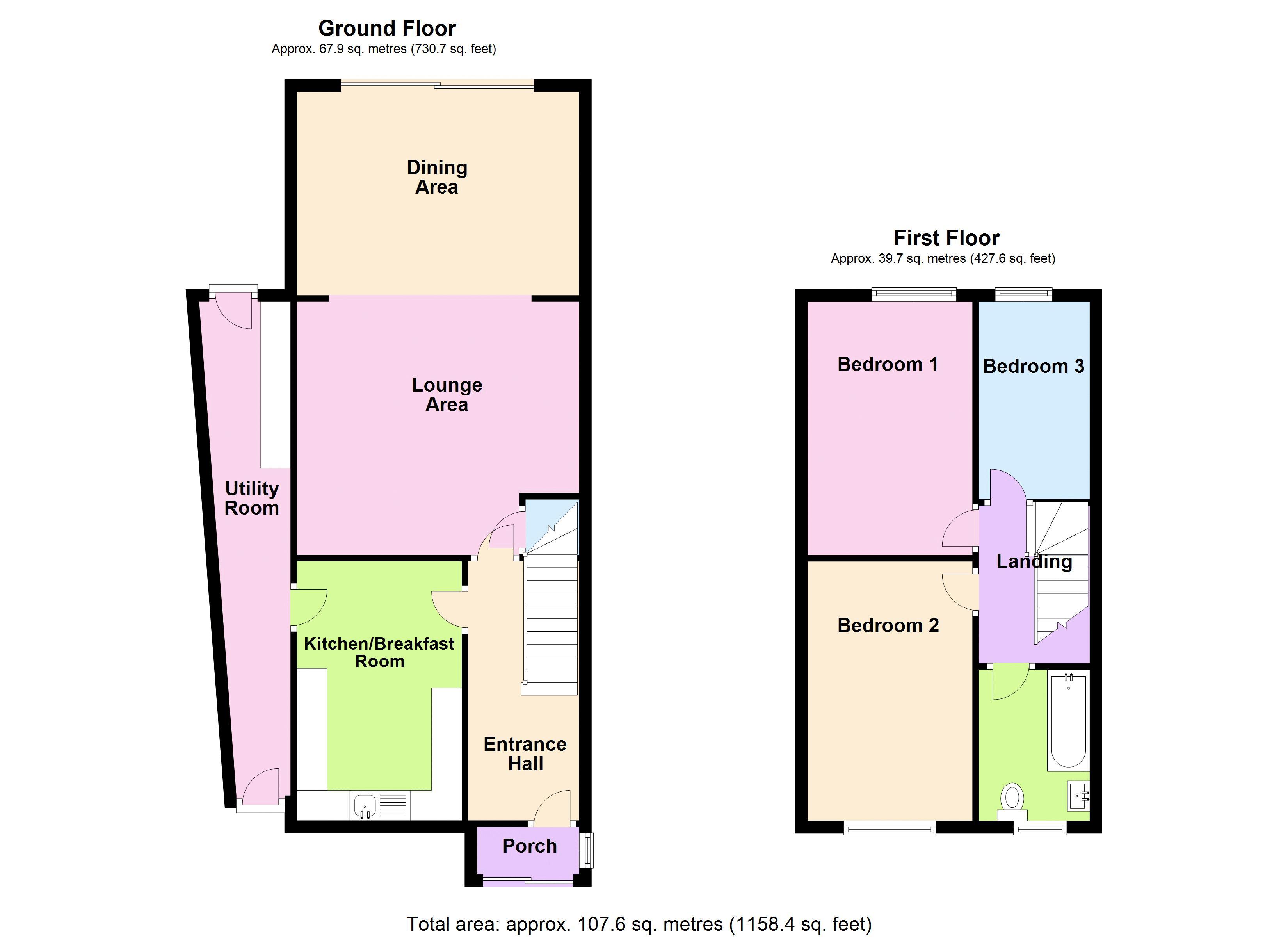 3 bed house to rent in Cedar Close - Property Floorplan
