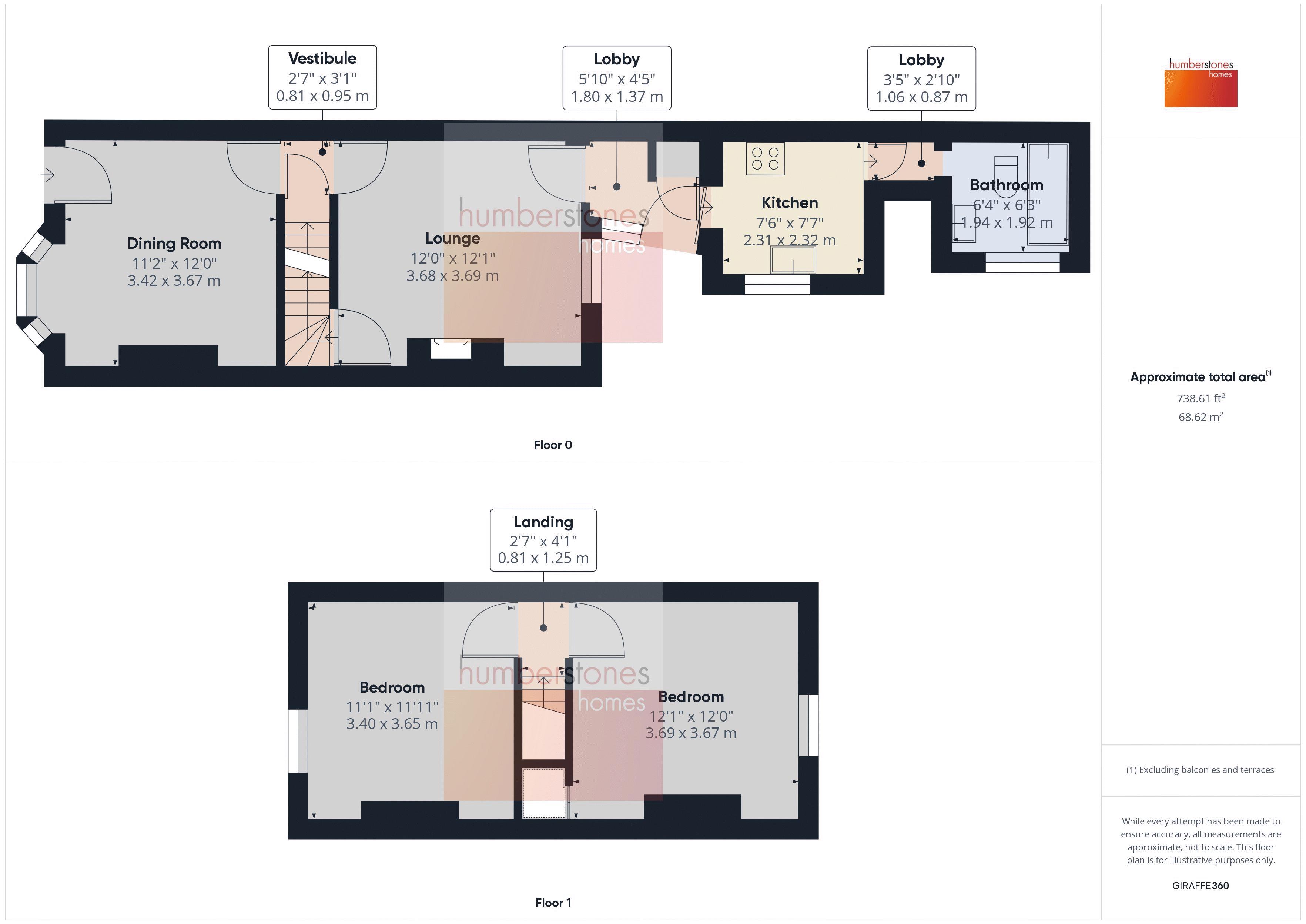 2 bed house for sale in Farm Road - Property Floorplan