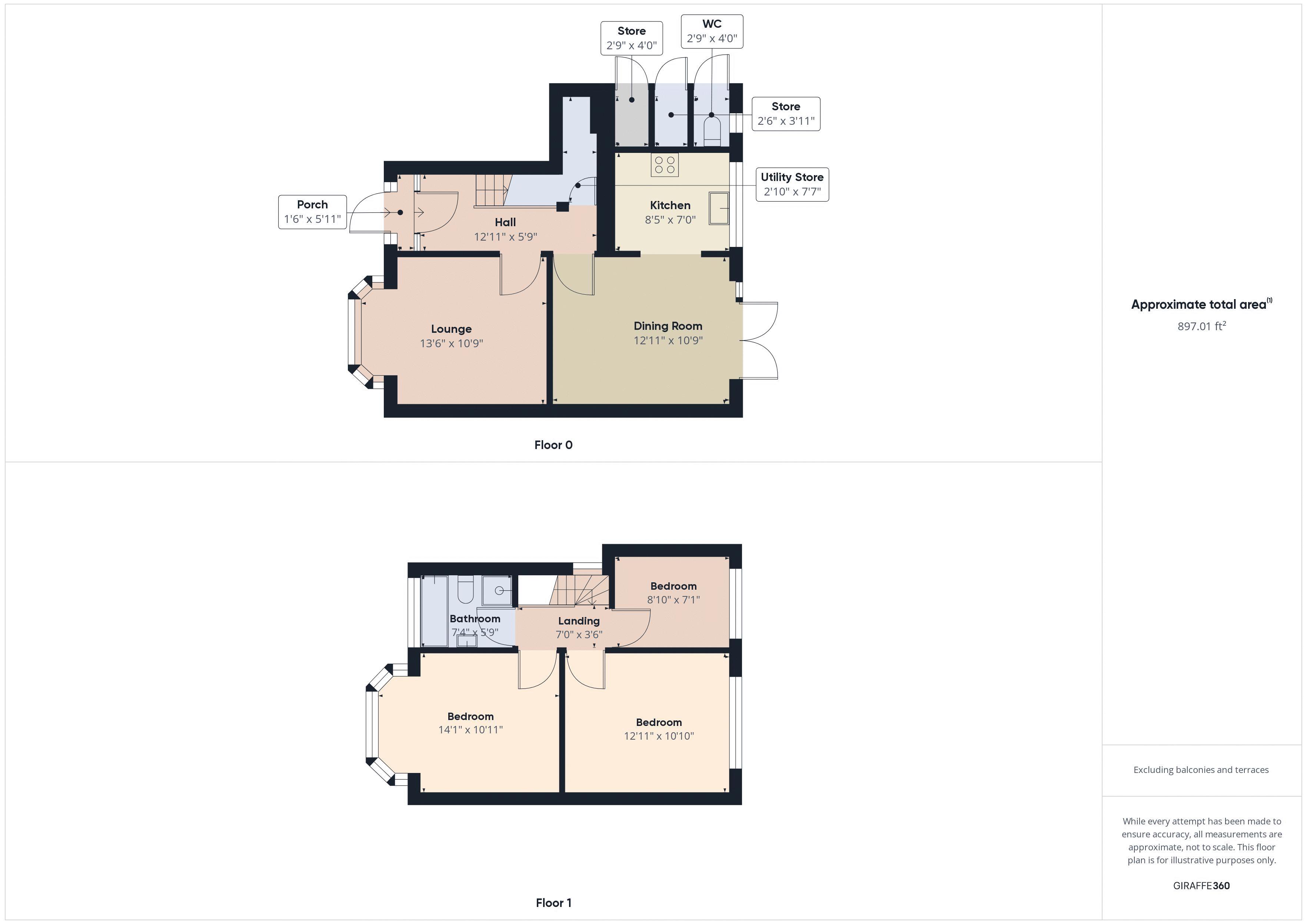 3 bed house for sale in Clydesdale Road - Property Floorplan