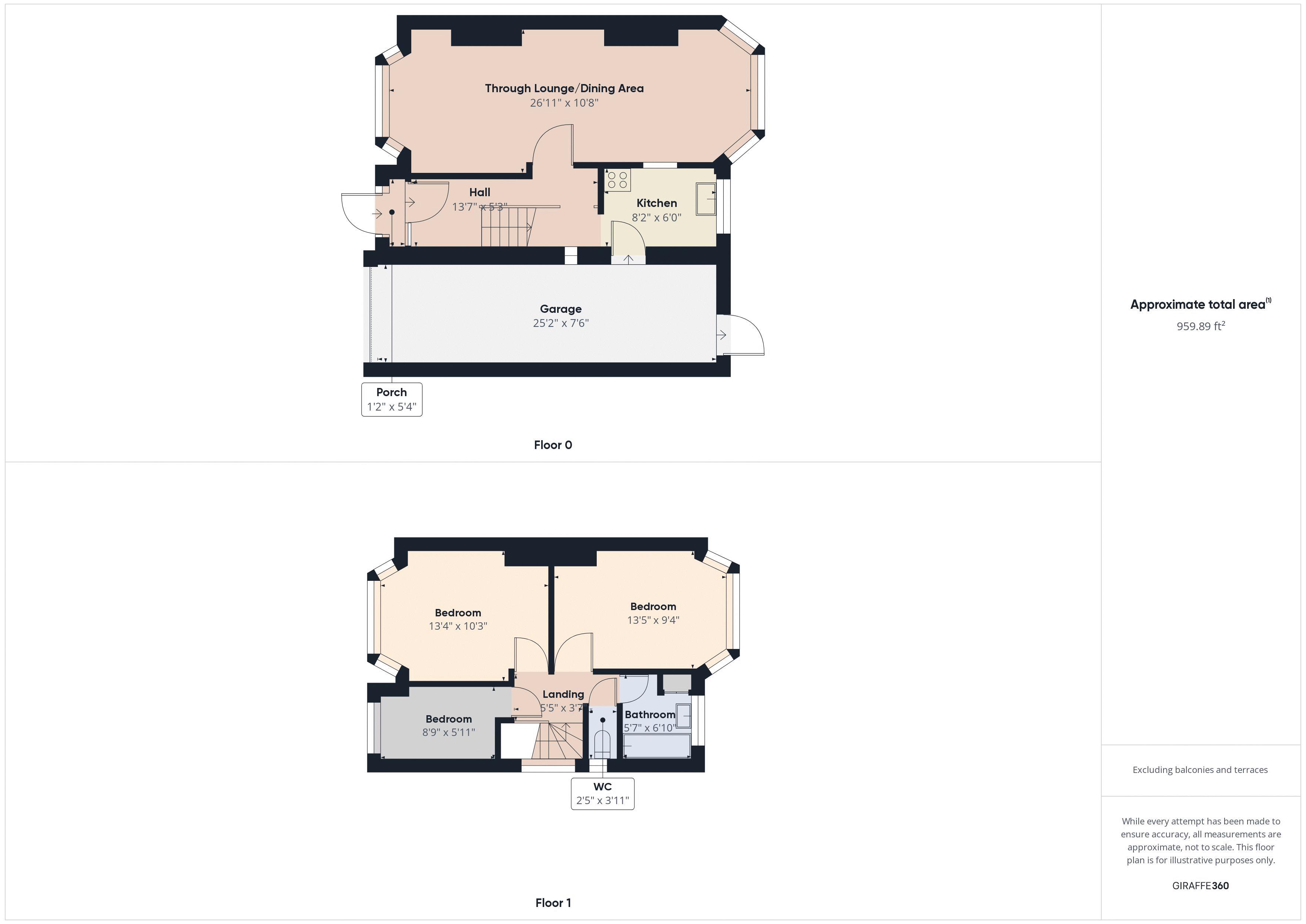 3 bed house for sale in Oak Road - Property Floorplan