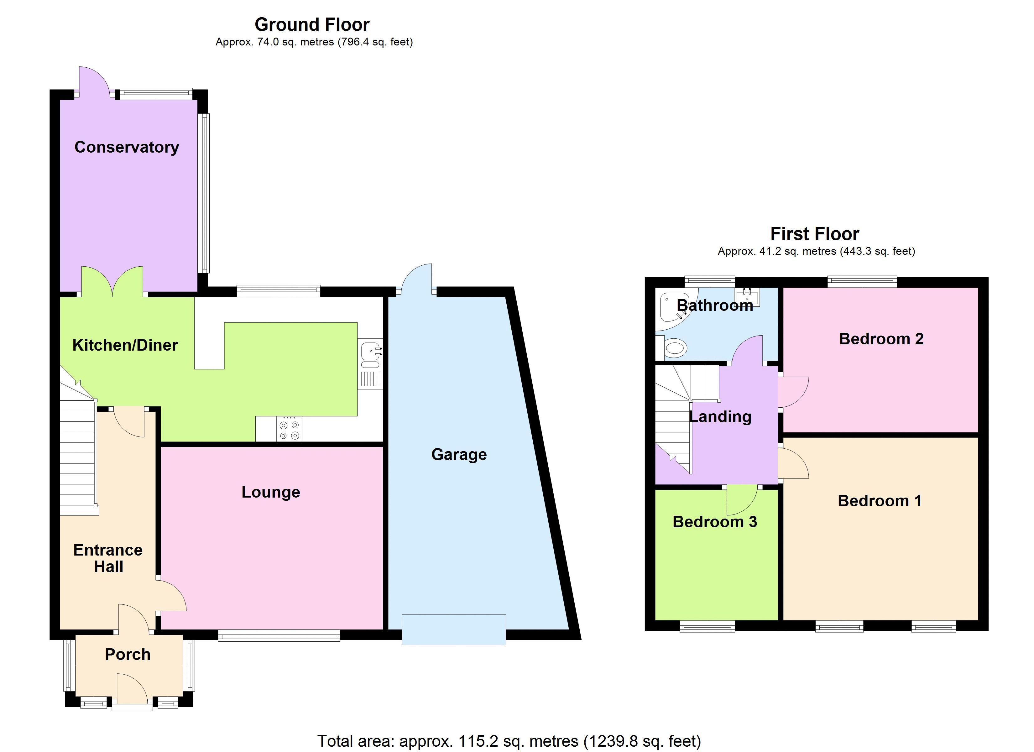 3 bed house for sale in Plimsoll Grove - Property Floorplan