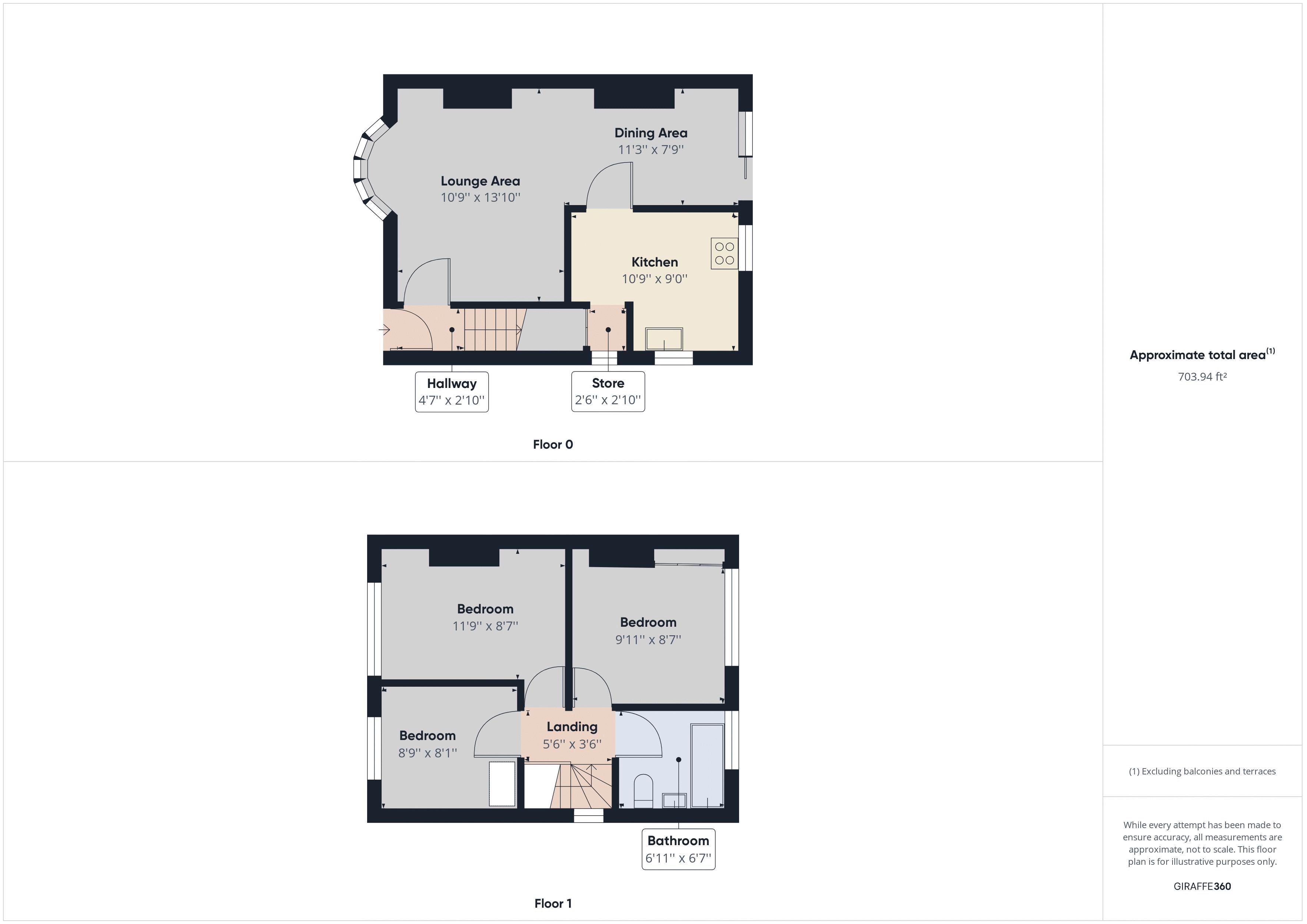 3 bed house to rent in Brookfields Road - Property Floorplan