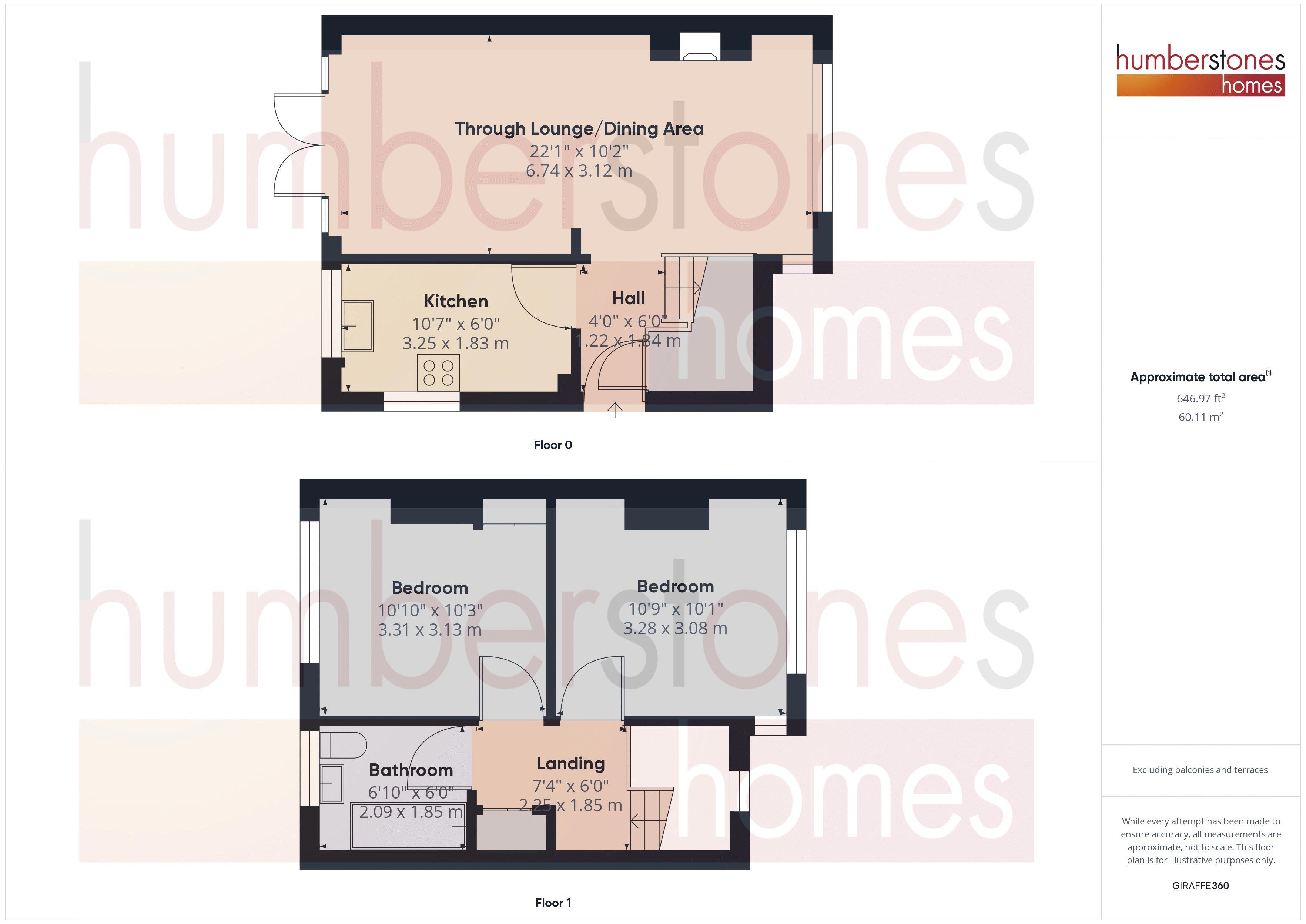 2 bed house for sale in Thimblemill Road - Property Floorplan