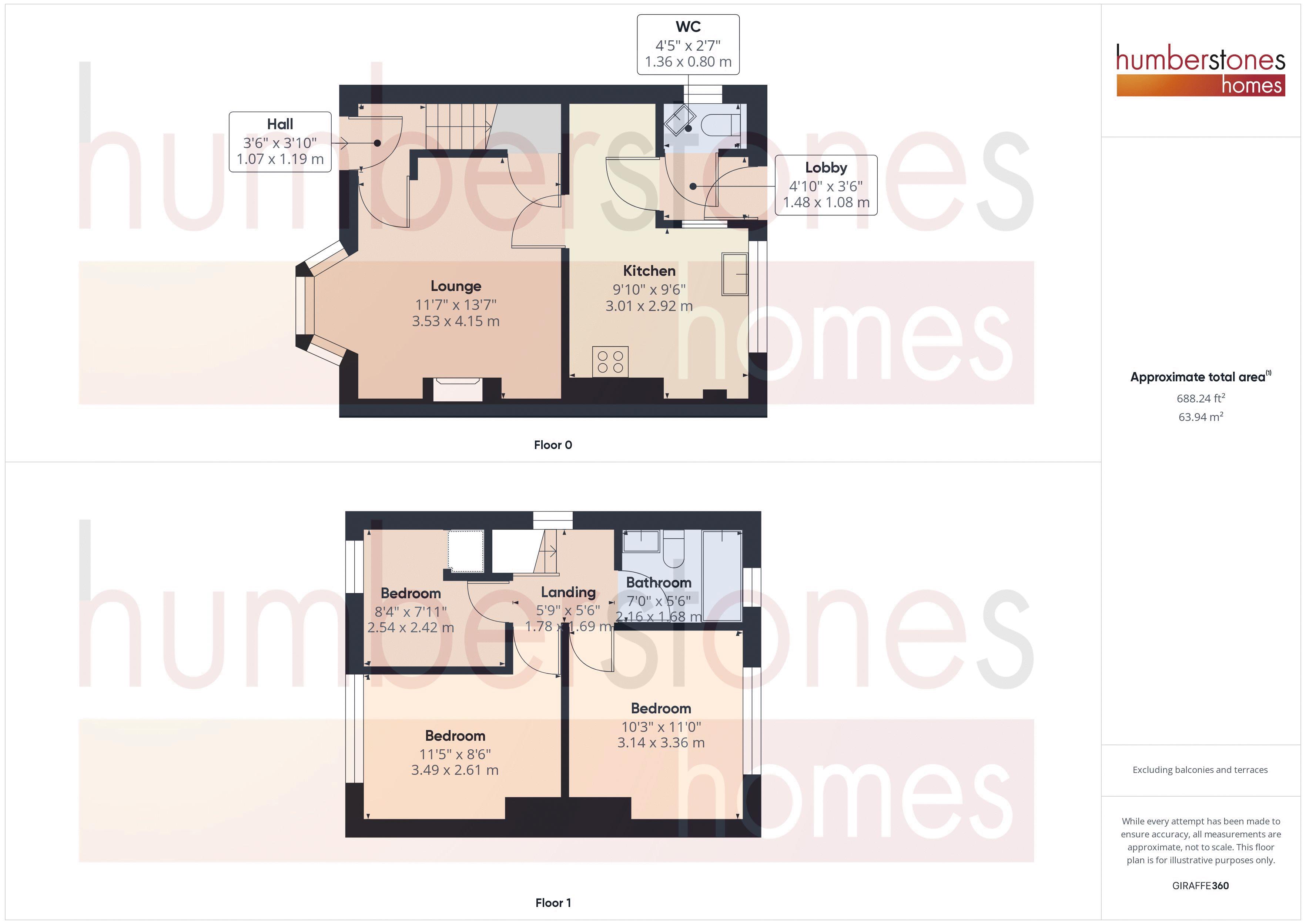 3 bed house for sale in Pinkney Place - Property Floorplan