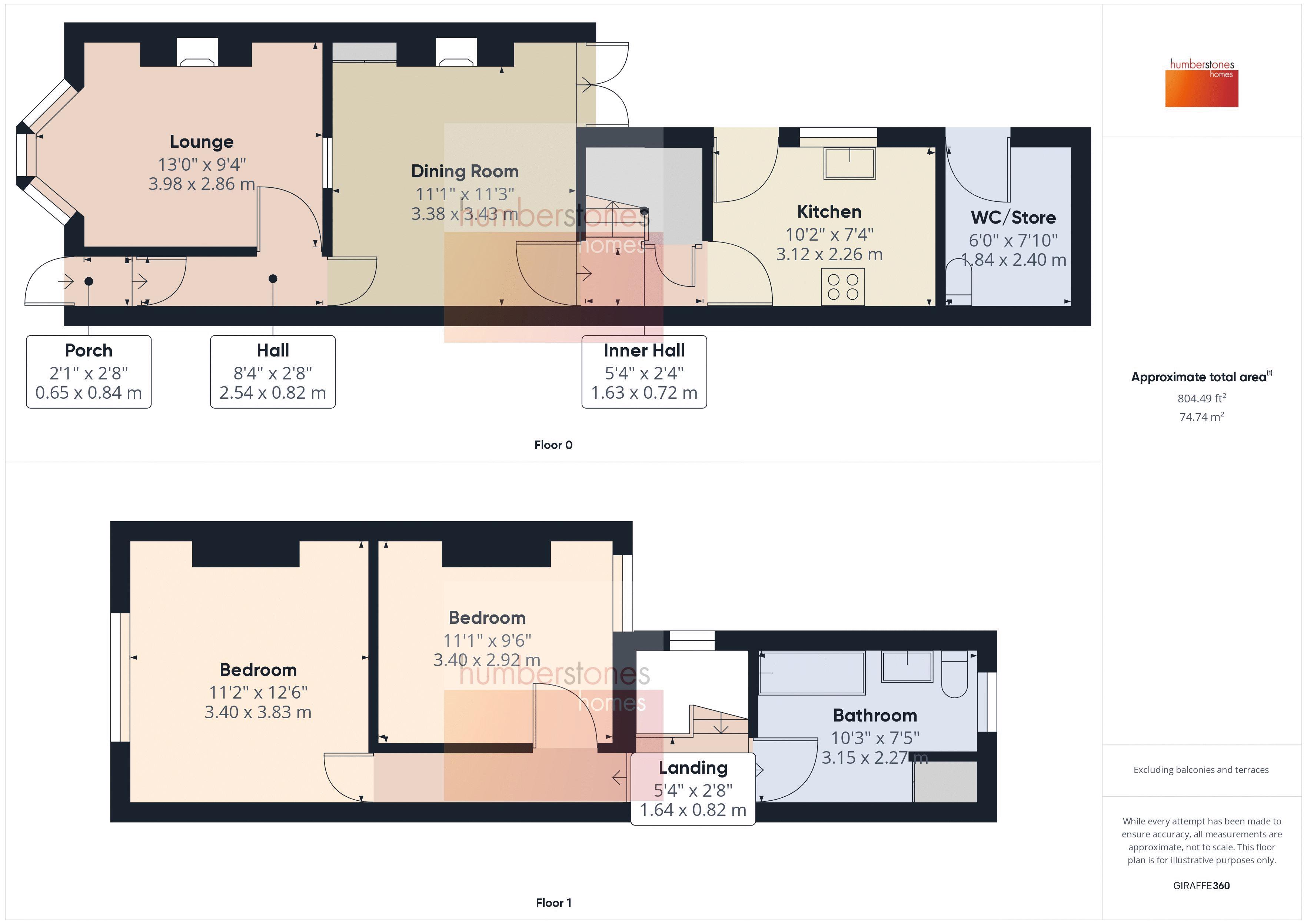 2 bed house for sale in Vicarage Road - Property Floorplan
