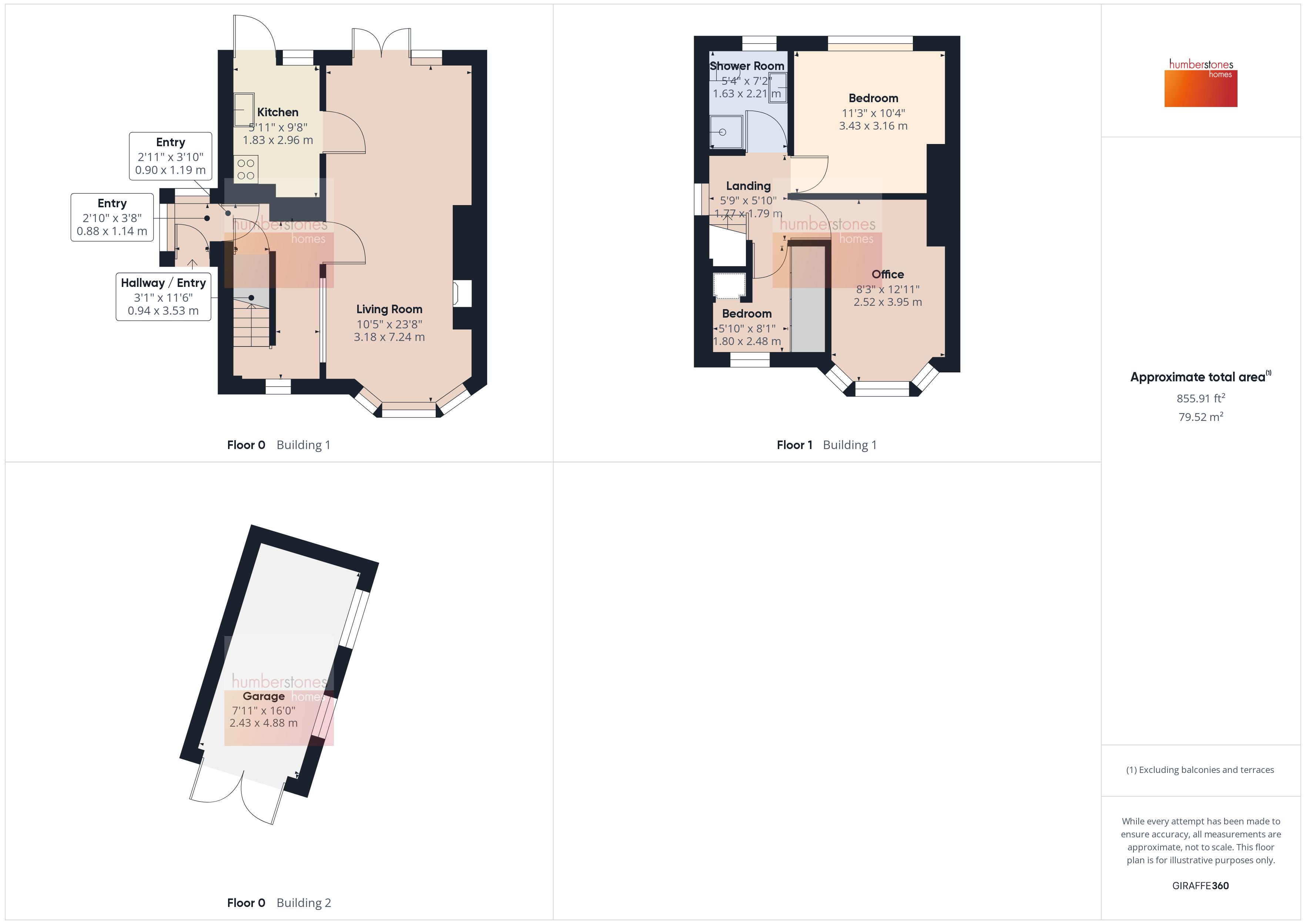 3 bed house for sale in The Oval - Property Floorplan