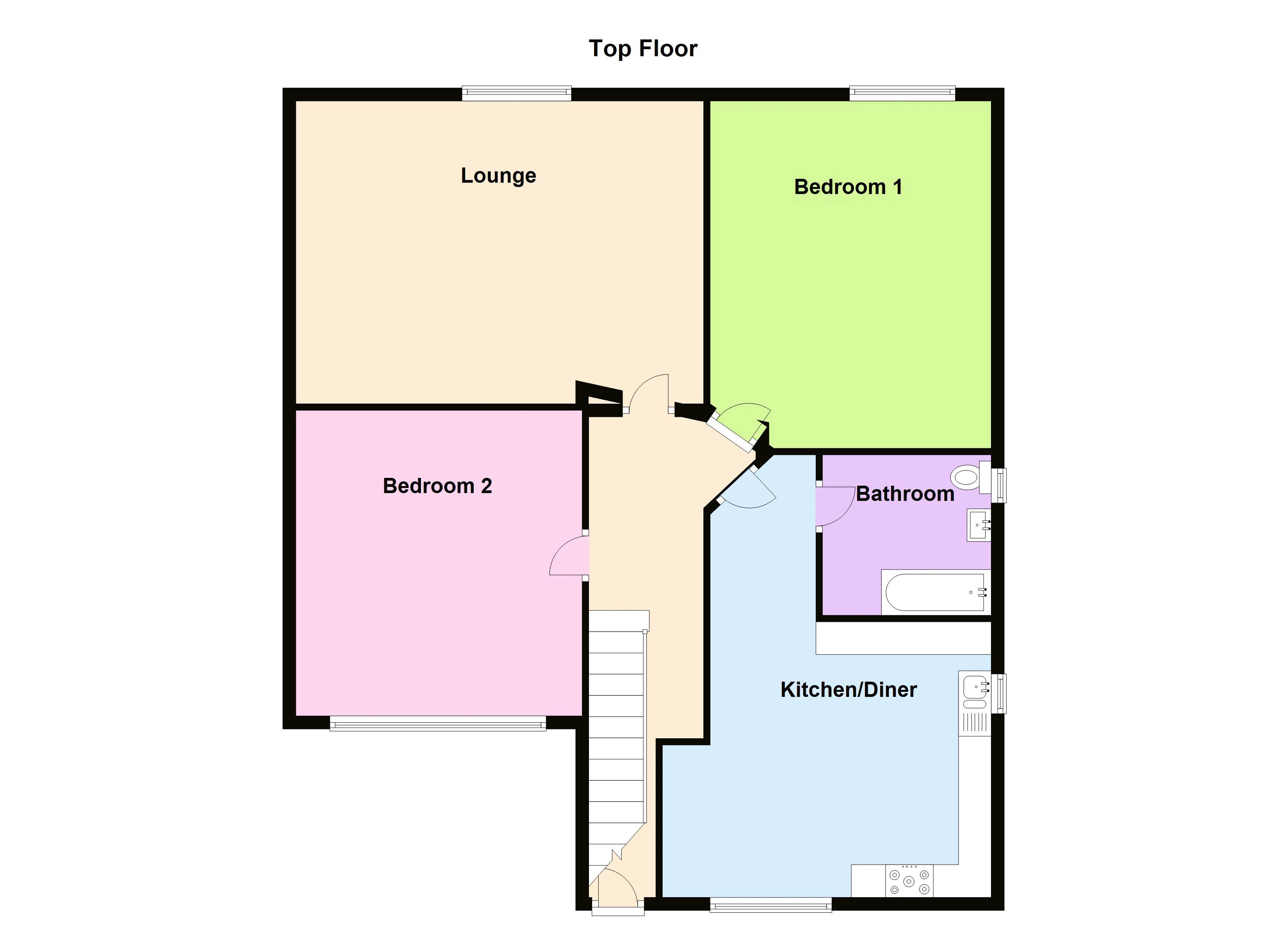 2 bed flat for sale in Stanmore Road - Property Floorplan
