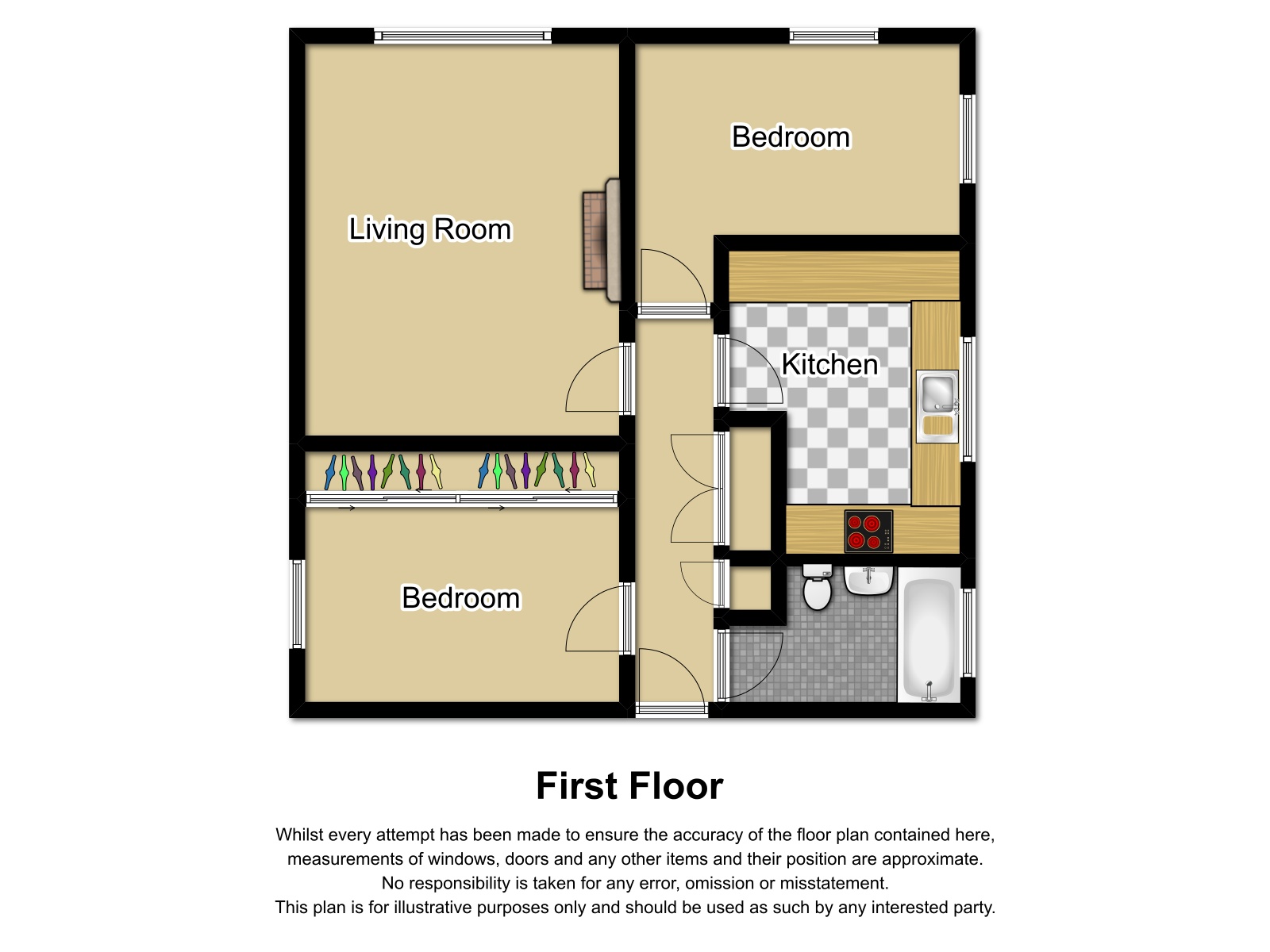 2 bed flat to rent in Stour Close - Property Floorplan