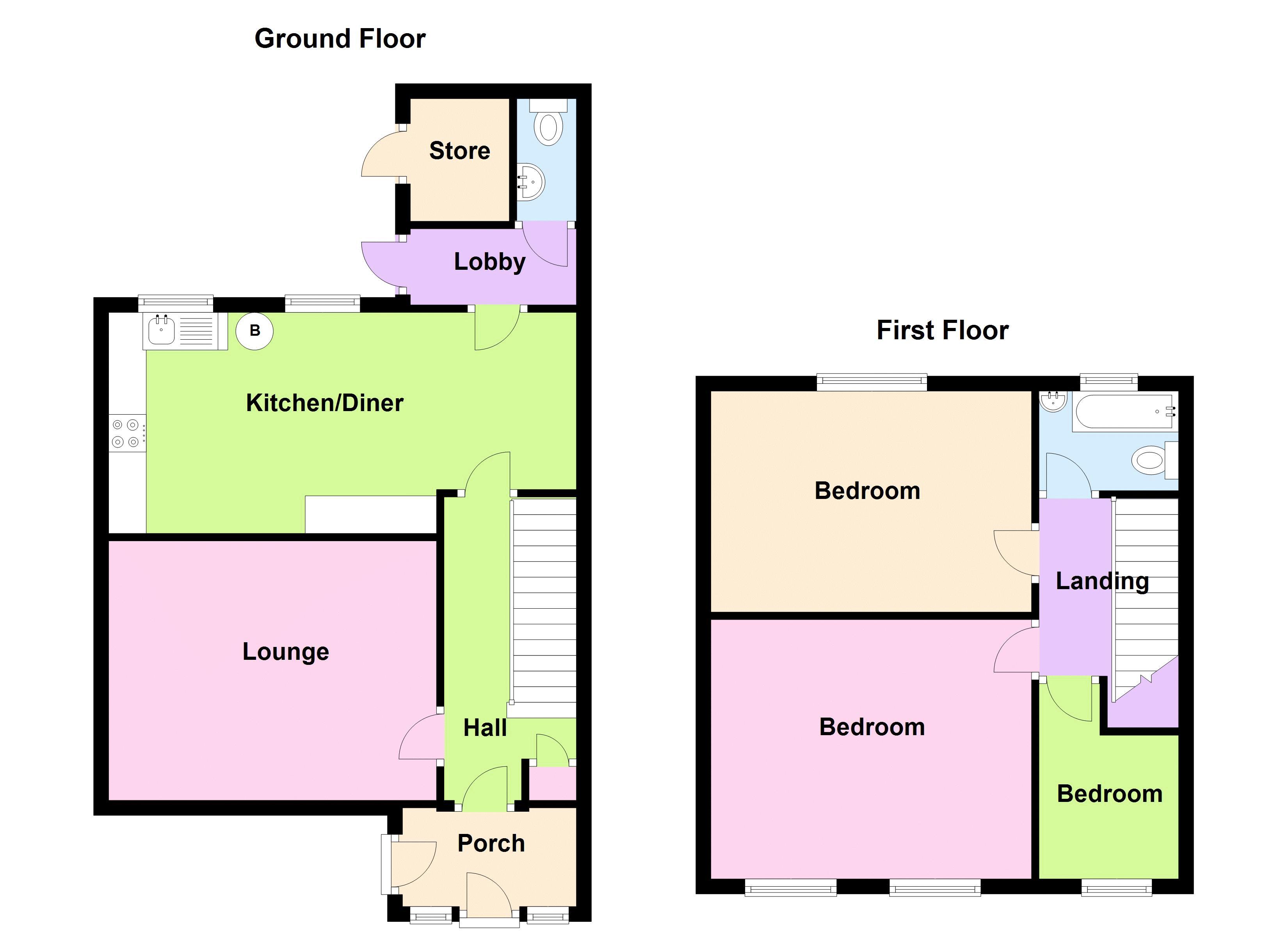 3 bed house to rent in Quinton Road West - Property Floorplan