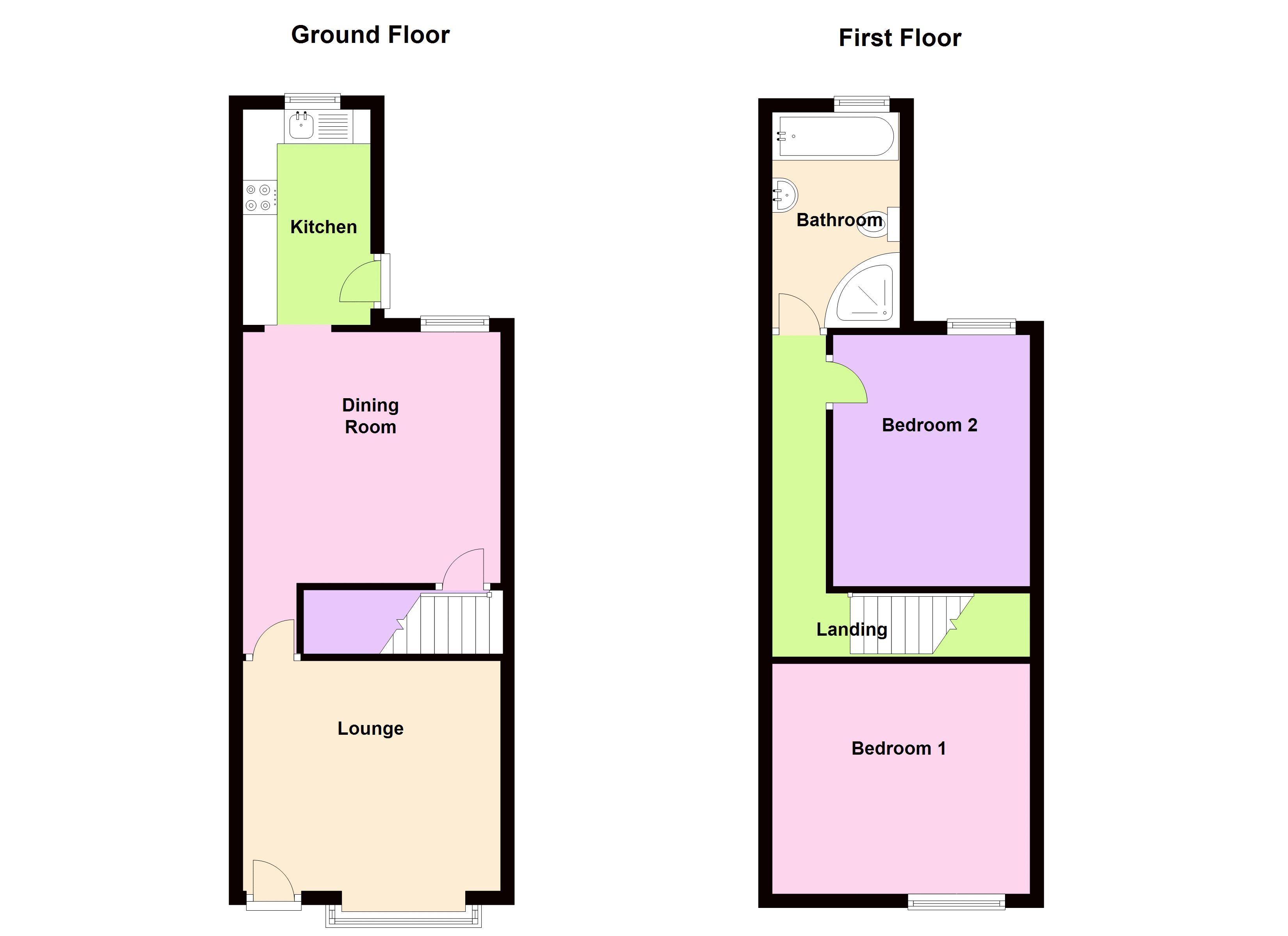 2 bed house to rent in Clifford Road - Property Floorplan