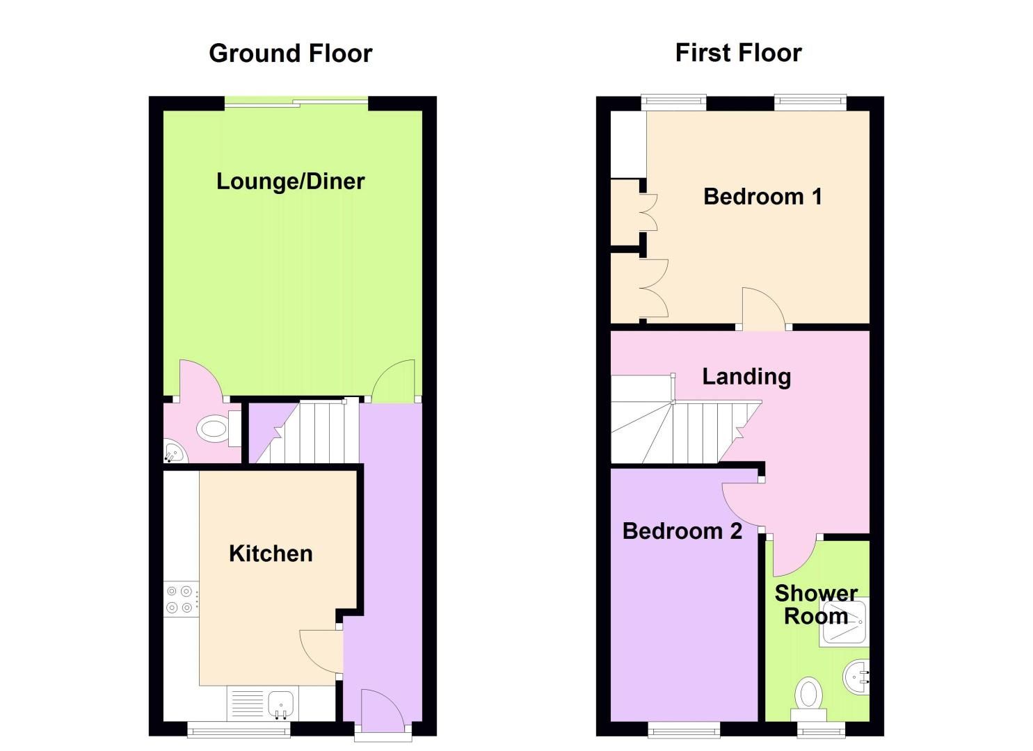 2 bed house to rent in High Clere - Property Floorplan