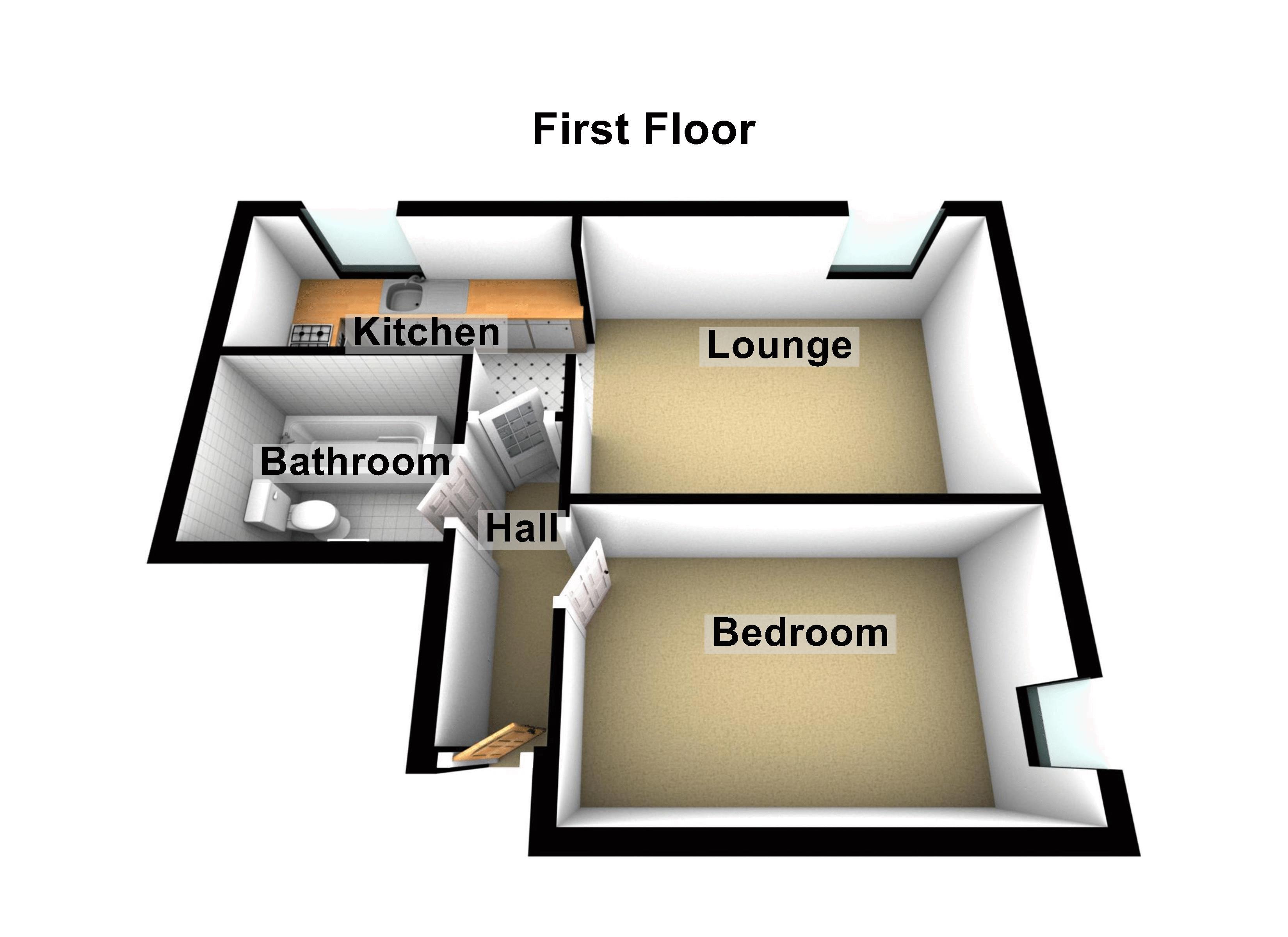1 bed flat to rent in Hagley Road West - Property Floorplan