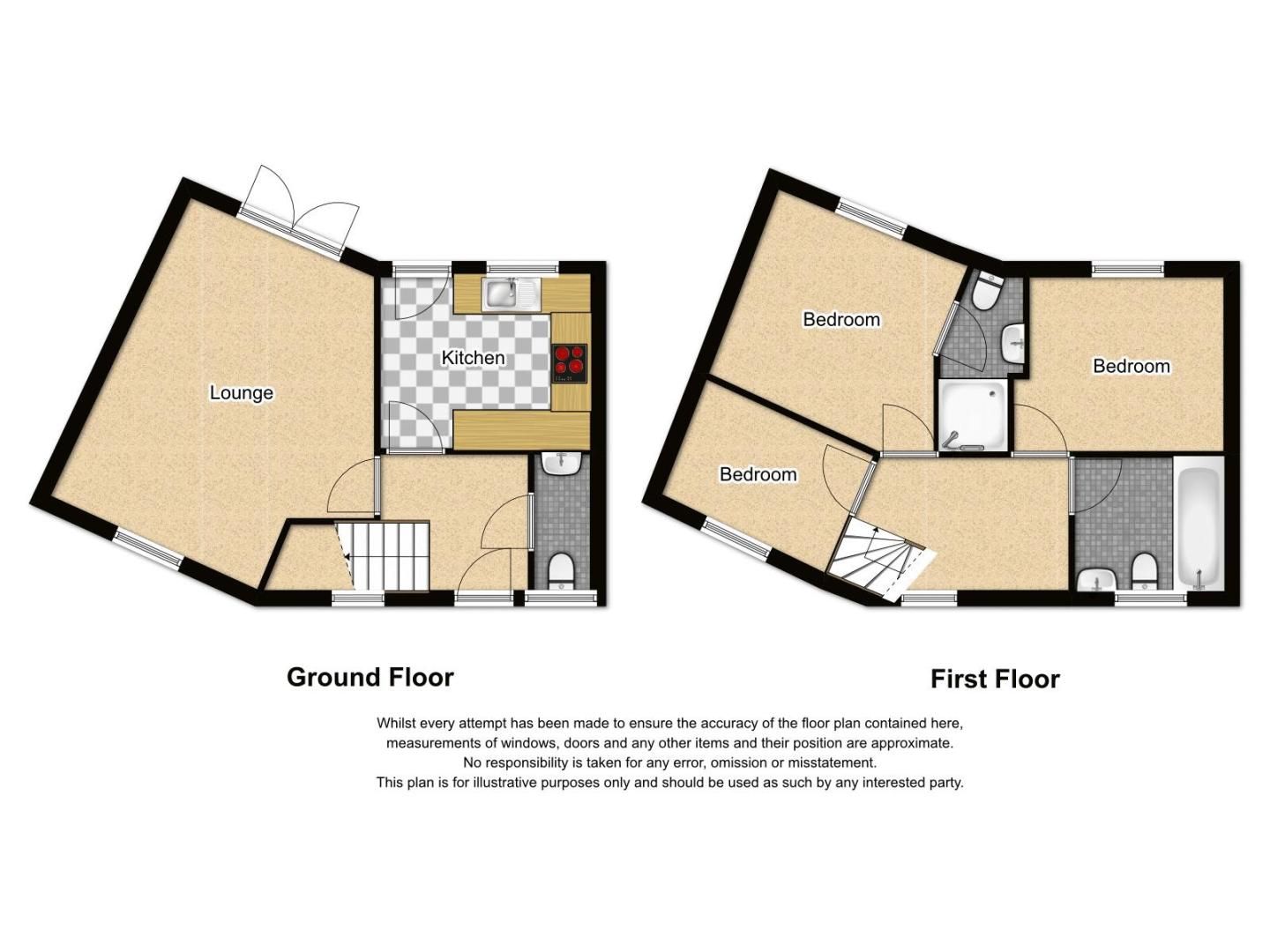 3 bed house to rent in Hurst Green Road - Property Floorplan