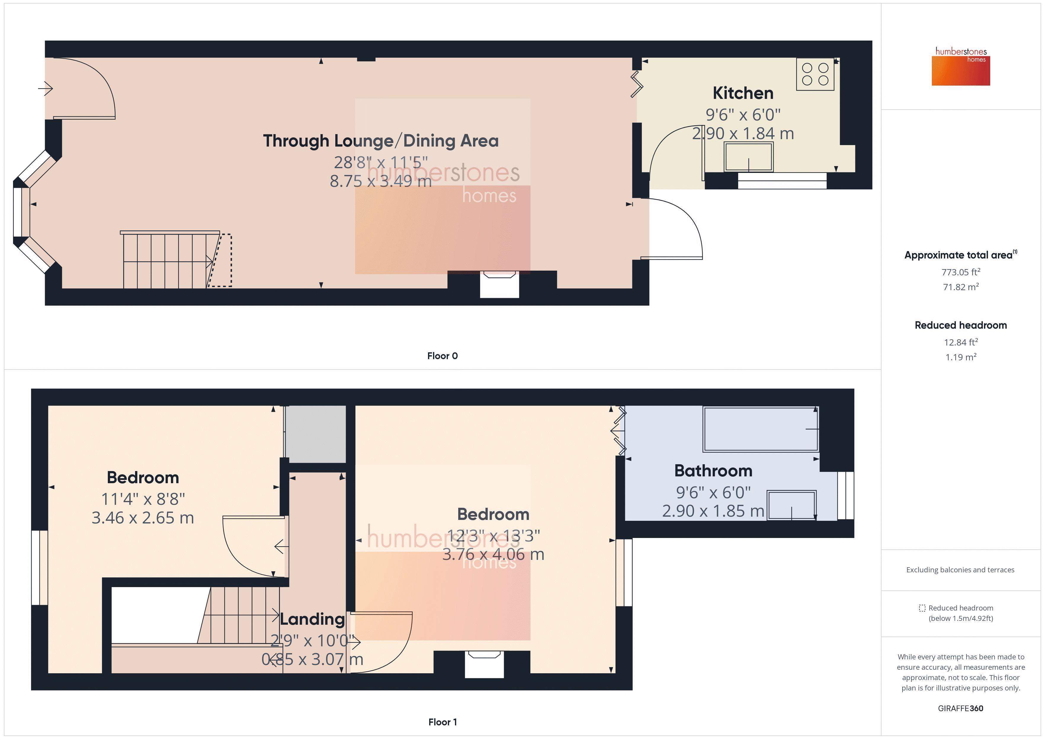 2 bed house for sale in Drayton Road - Property Floorplan