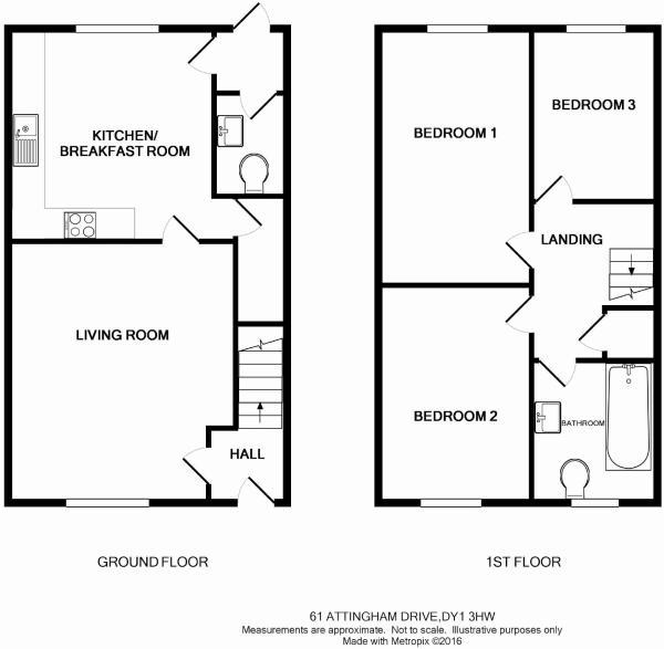 3 bed house to rent in Attingham Drive - Property Floorplan
