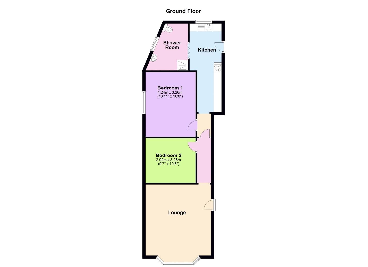 2 bed flat to rent in Stanmore Road - Property Floorplan
