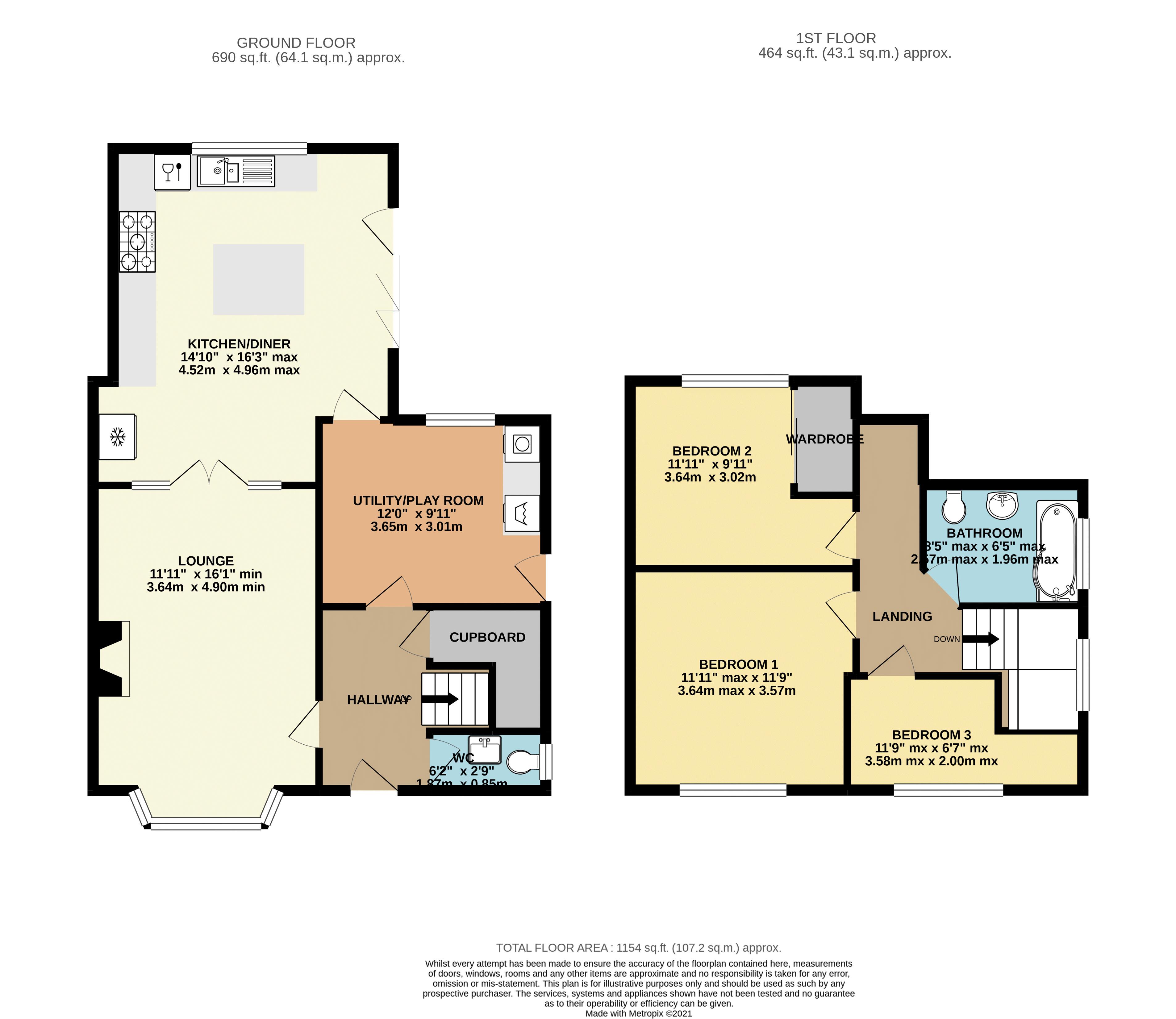 3 bed house for sale in Perry Hill Lane - Property Floorplan