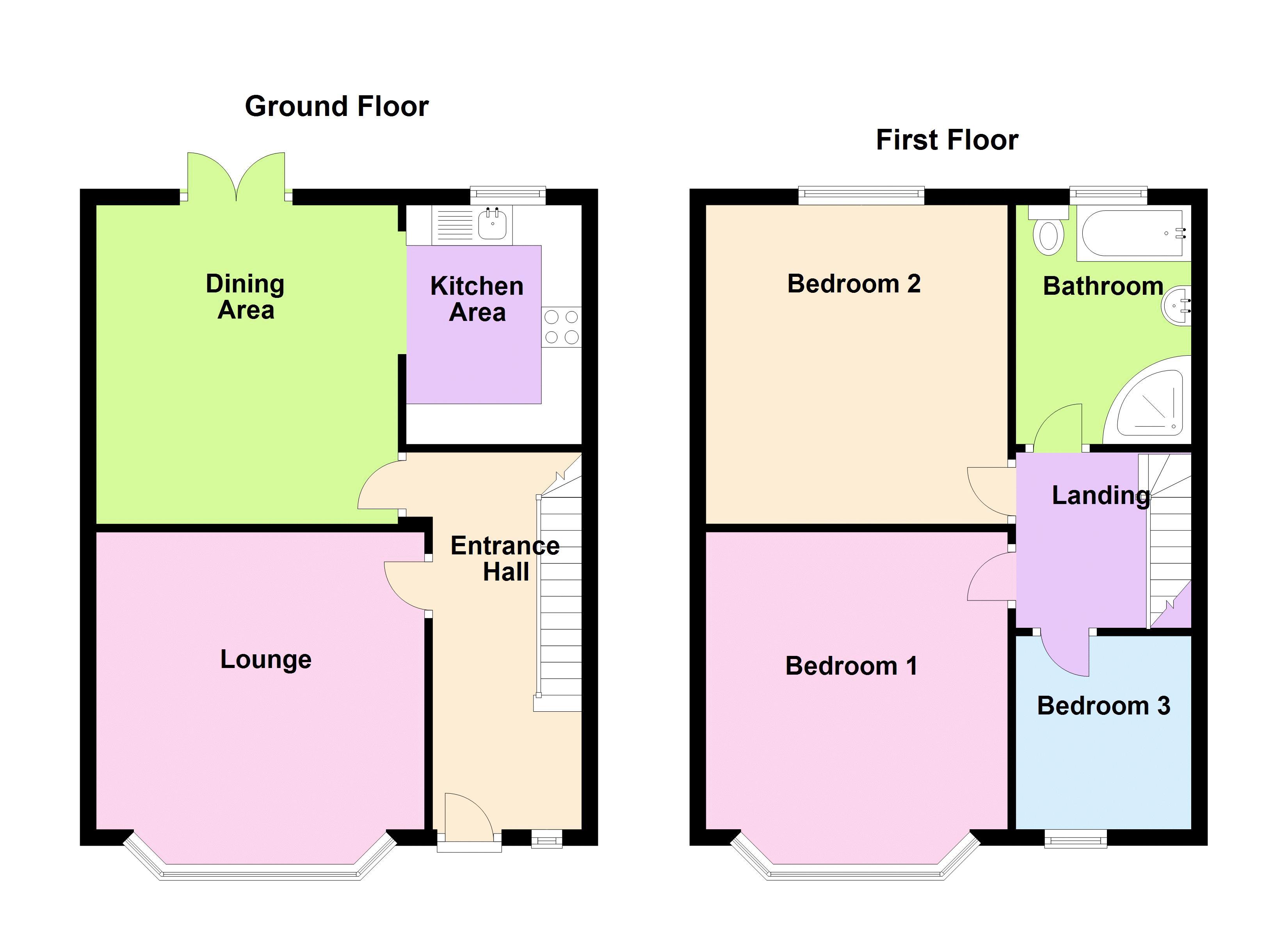 3 bed house to rent in Monmouth Road - Property Floorplan
