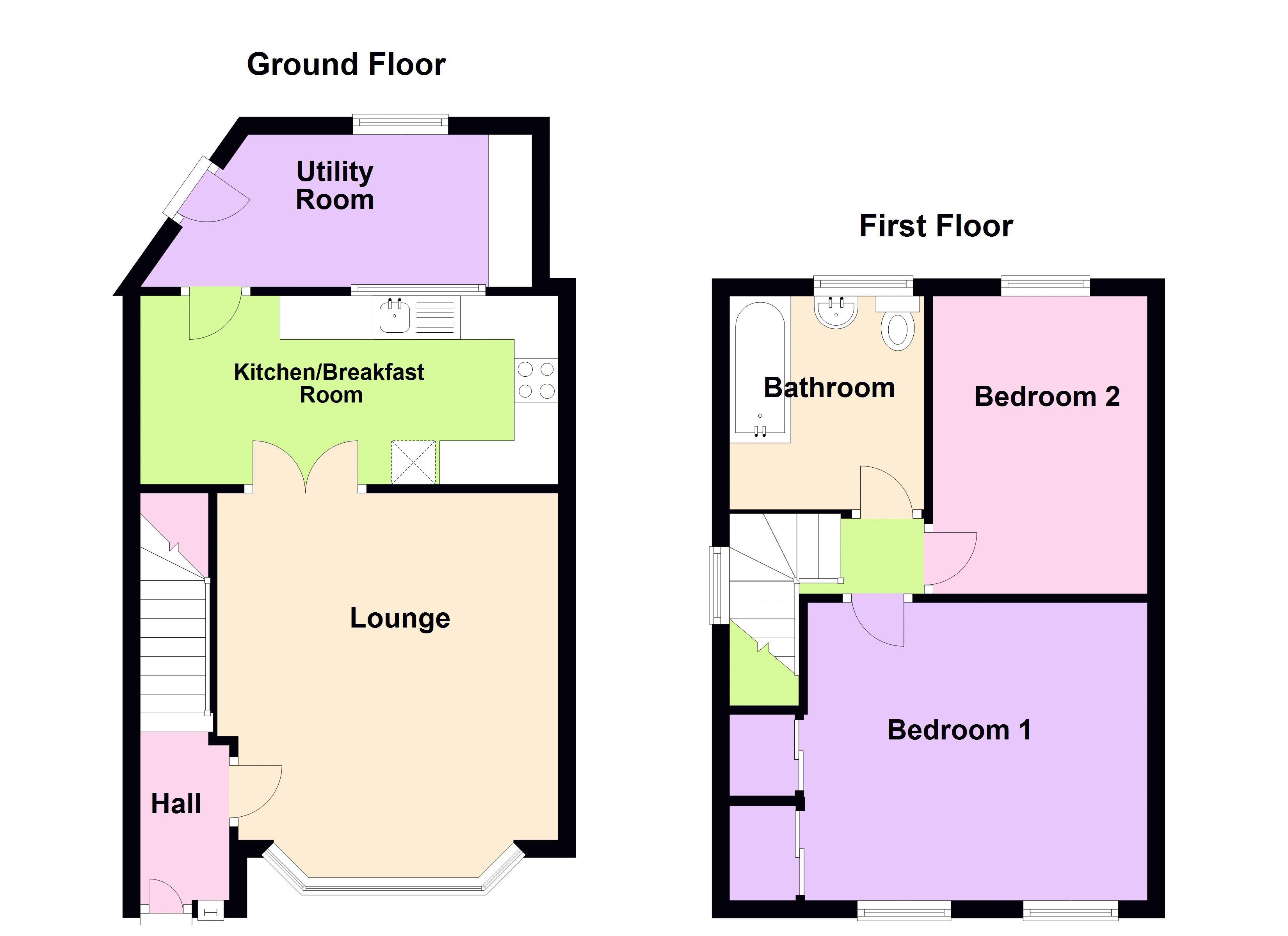 2 bed house to rent in Overdale Road - Property Floorplan