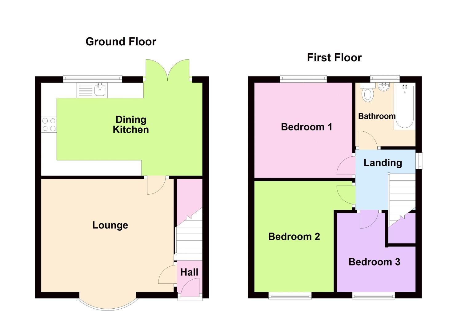 3 bed house for sale in Alexander Road - Property Floorplan