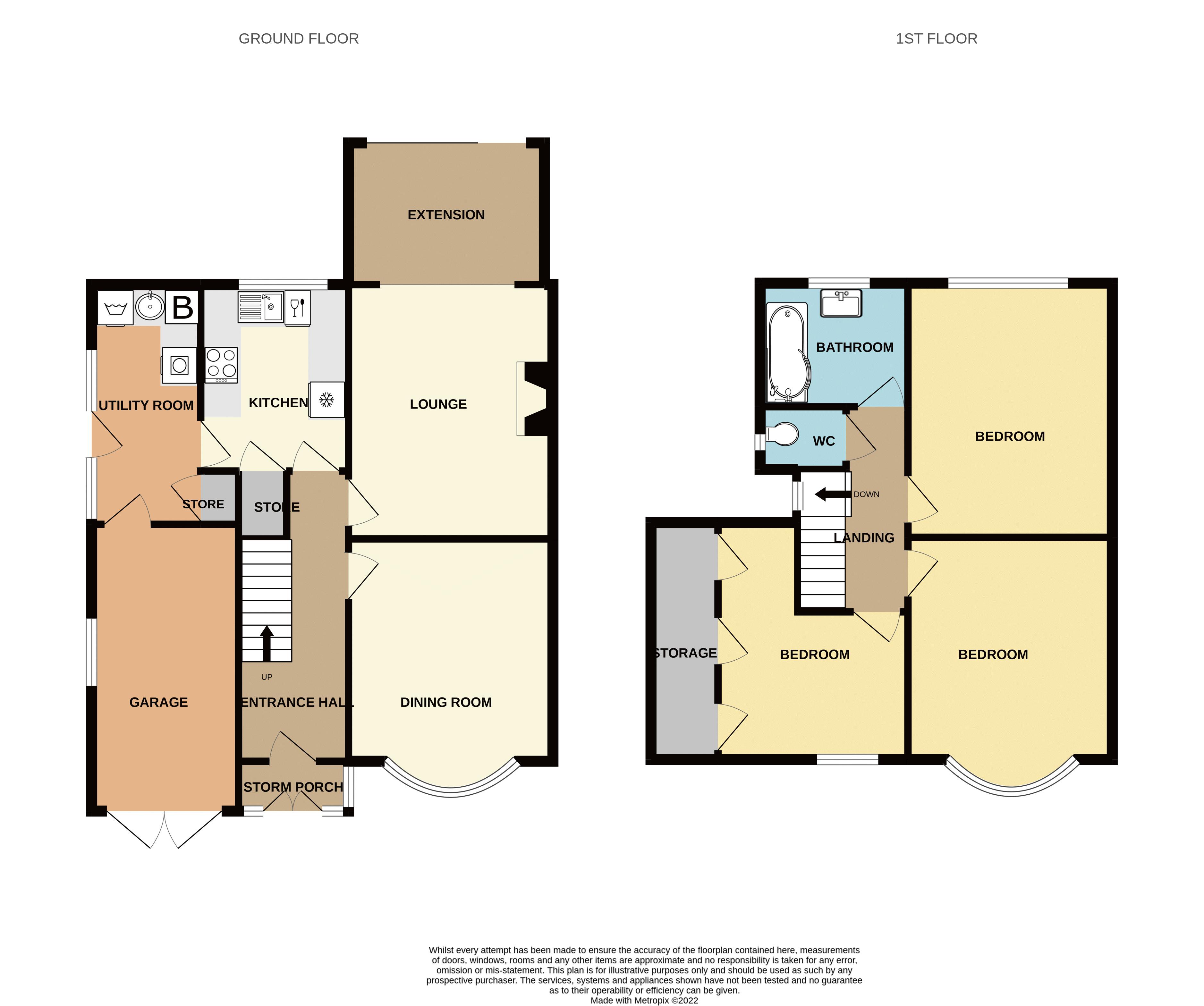 3 bed house for sale in Newburn Croft - Property Floorplan