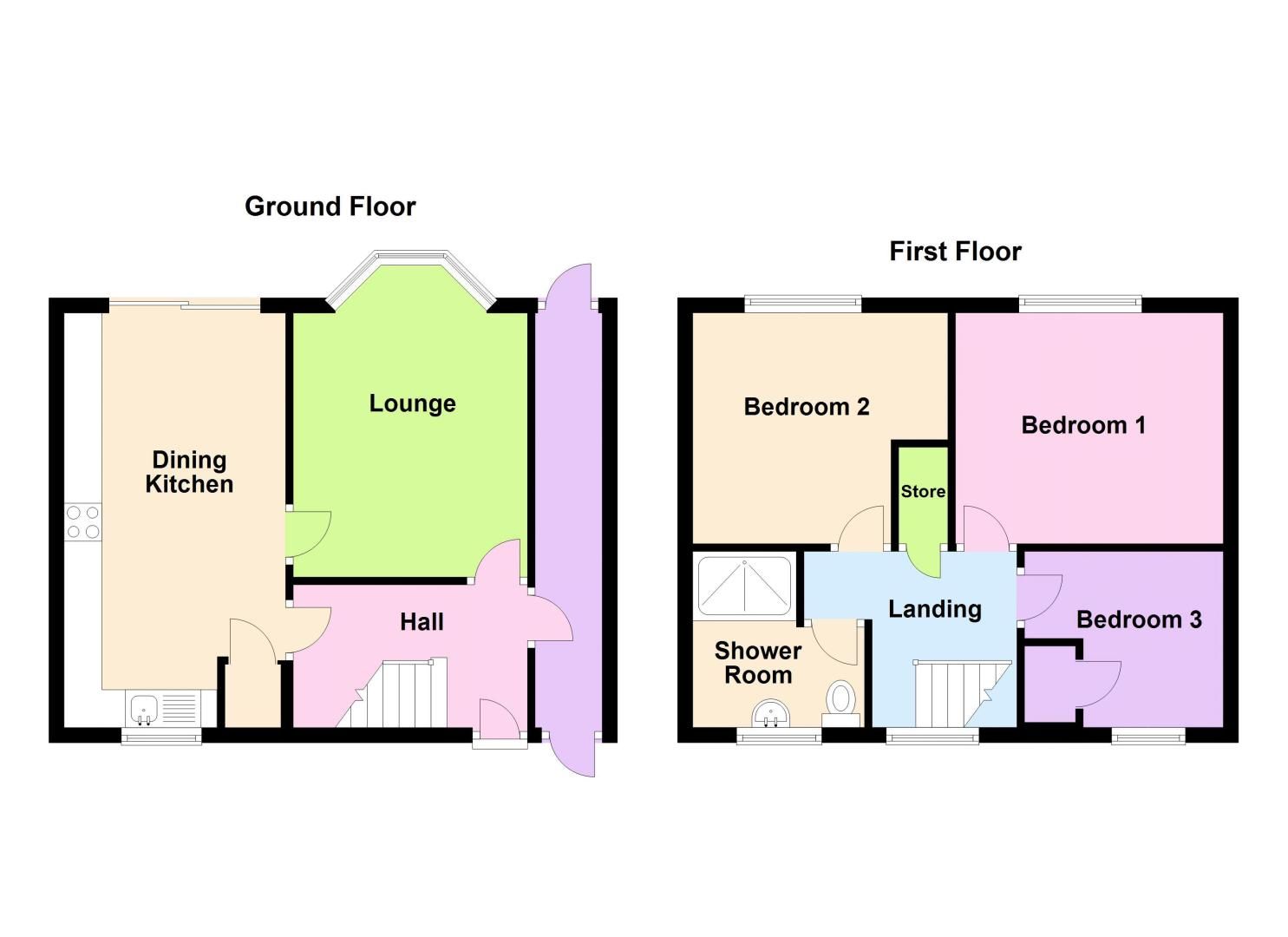 3 bed house for sale in Oakdale Close - Property Floorplan