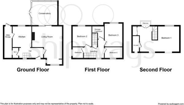 4 bed house for sale in Cornwall Avenue - Property Floorplan